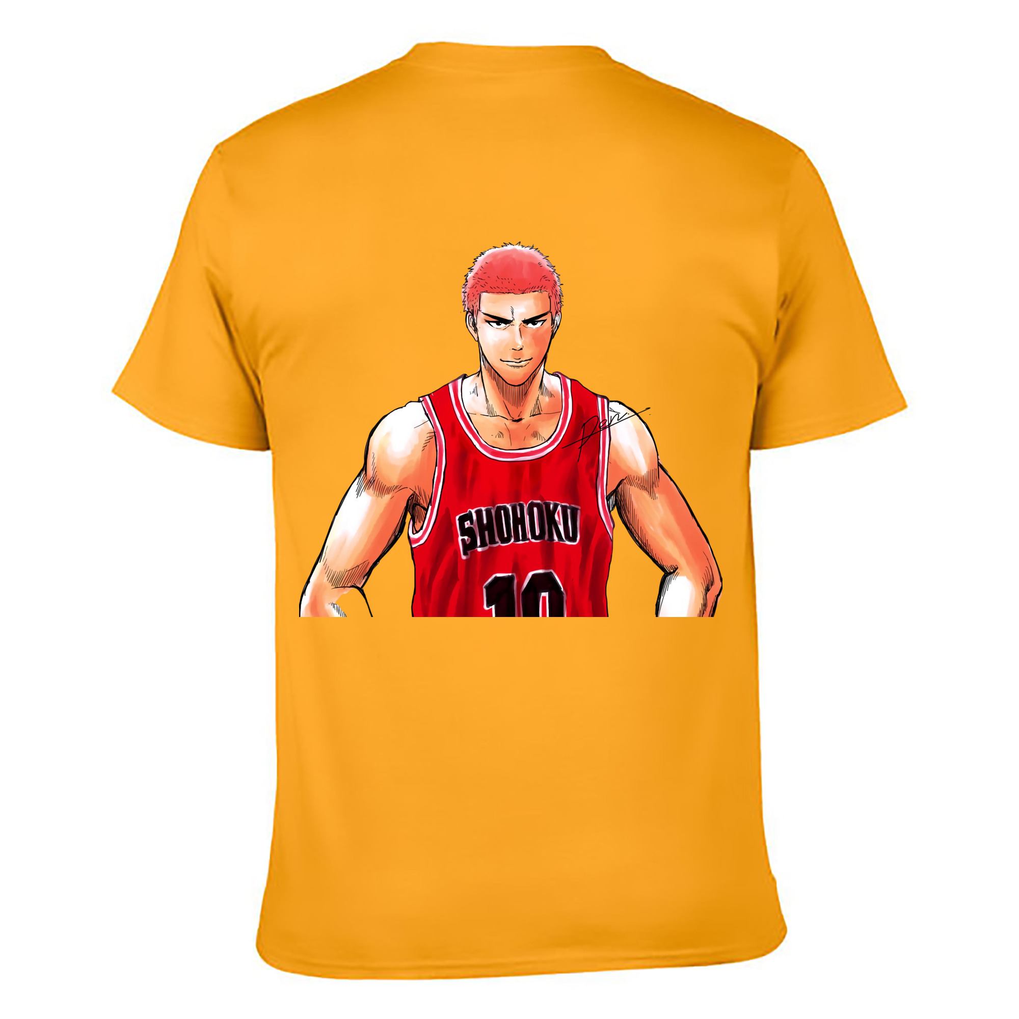 （画像用） SLAM DUNK／スラムダンク 綿100％ メンズ半袖Tシャツ（バックプリント） 通気性
