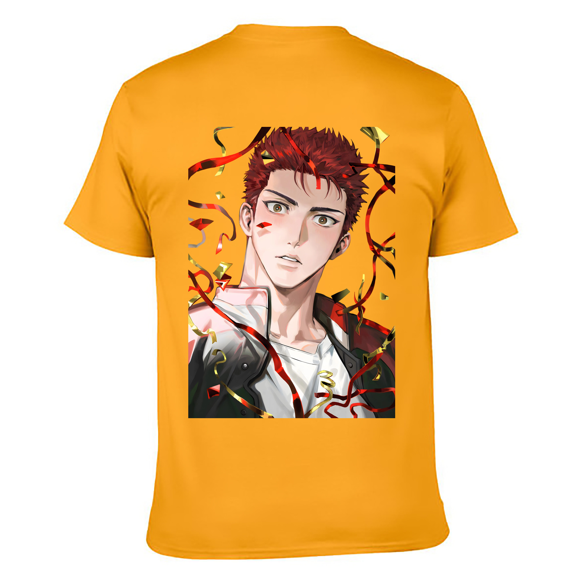 （画像用） SLAM DUNK／スラムダンク 綿100％ メンズ半袖Tシャツ（バックプリント） 通気性
