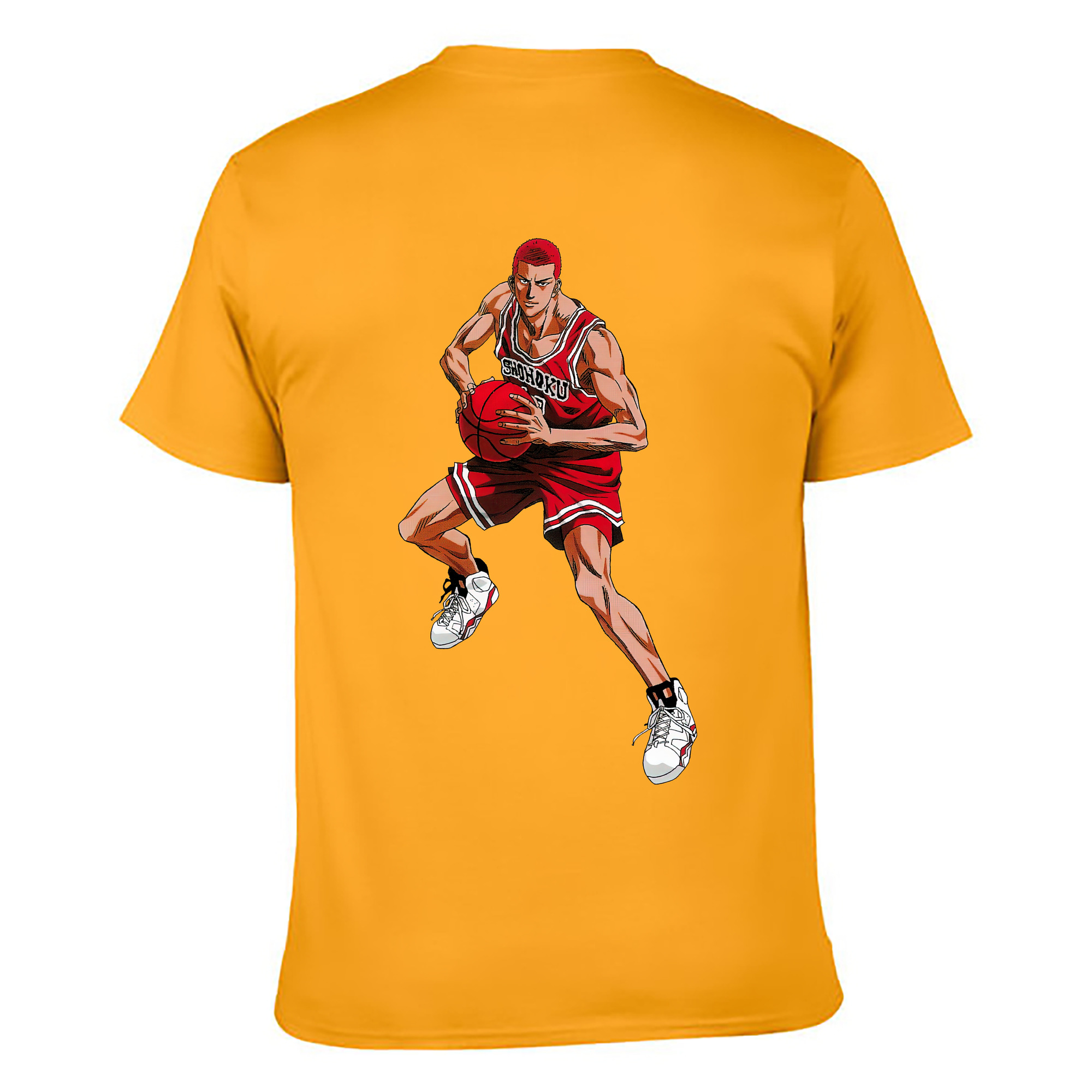 （画像用） SLAM DUNK／スラムダンク 綿100％ メンズ半袖Tシャツ（バックプリント） 通気性