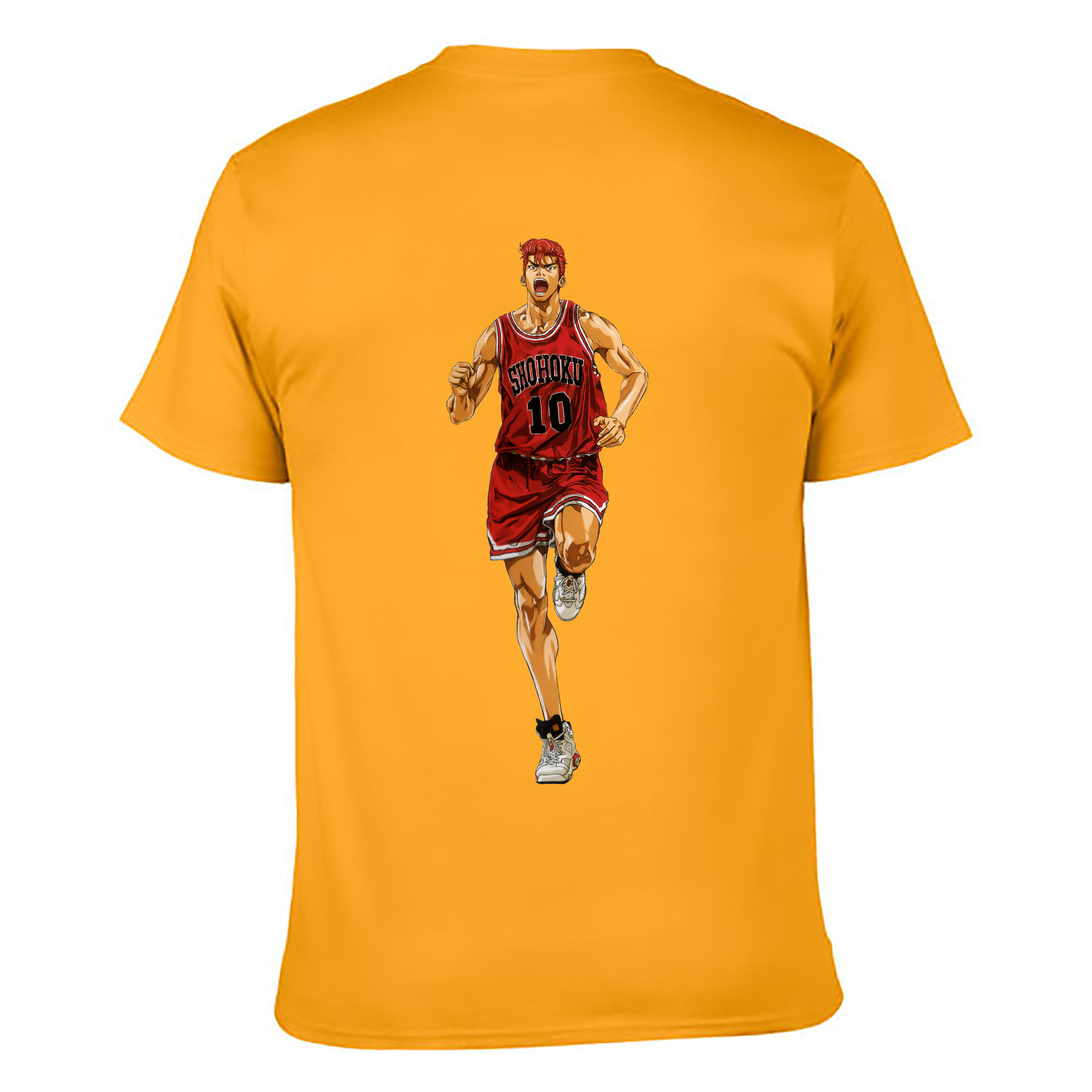 （画像用） SLAM DUNK／スラムダンク 綿100％ メンズ半袖Tシャツ（バックプリント） 通気性