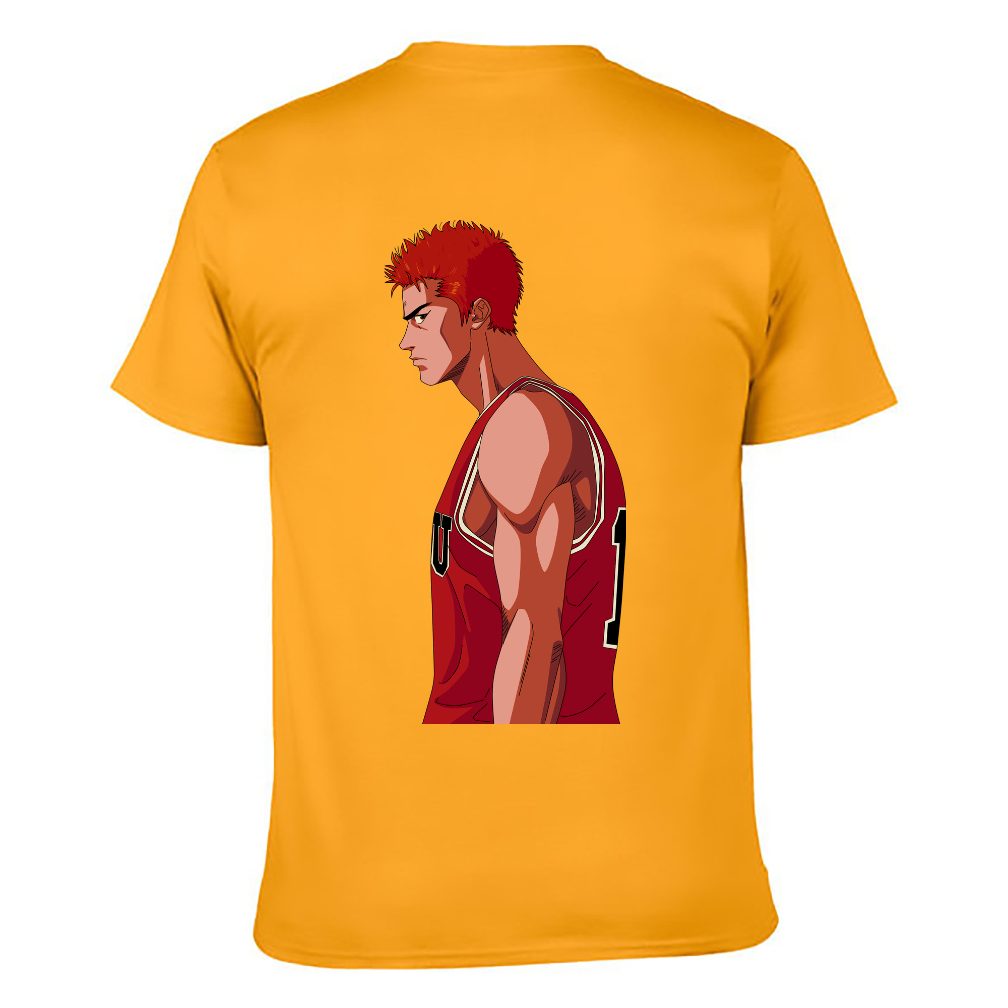 （画像用） SLAM DUNK／スラムダンク 綿100％ メンズ半袖Tシャツ（バックプリント） 通気性