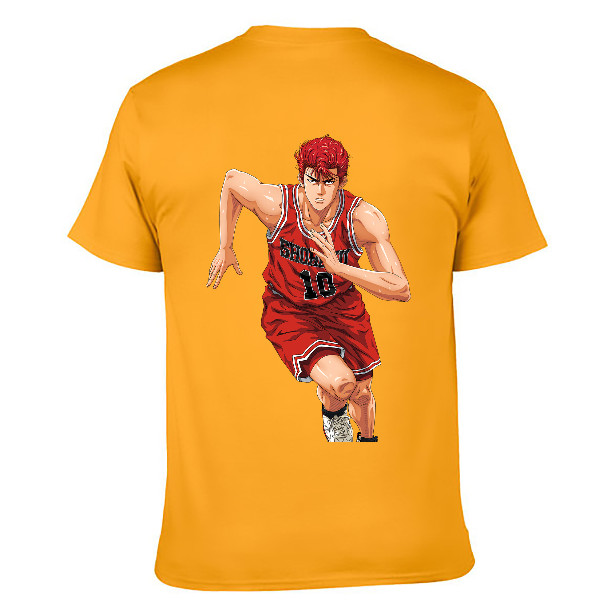 （画像用） SLAM DUNK／スラムダンク 綿100％ メンズ半袖Tシャツ（バックプリント） 通気性
