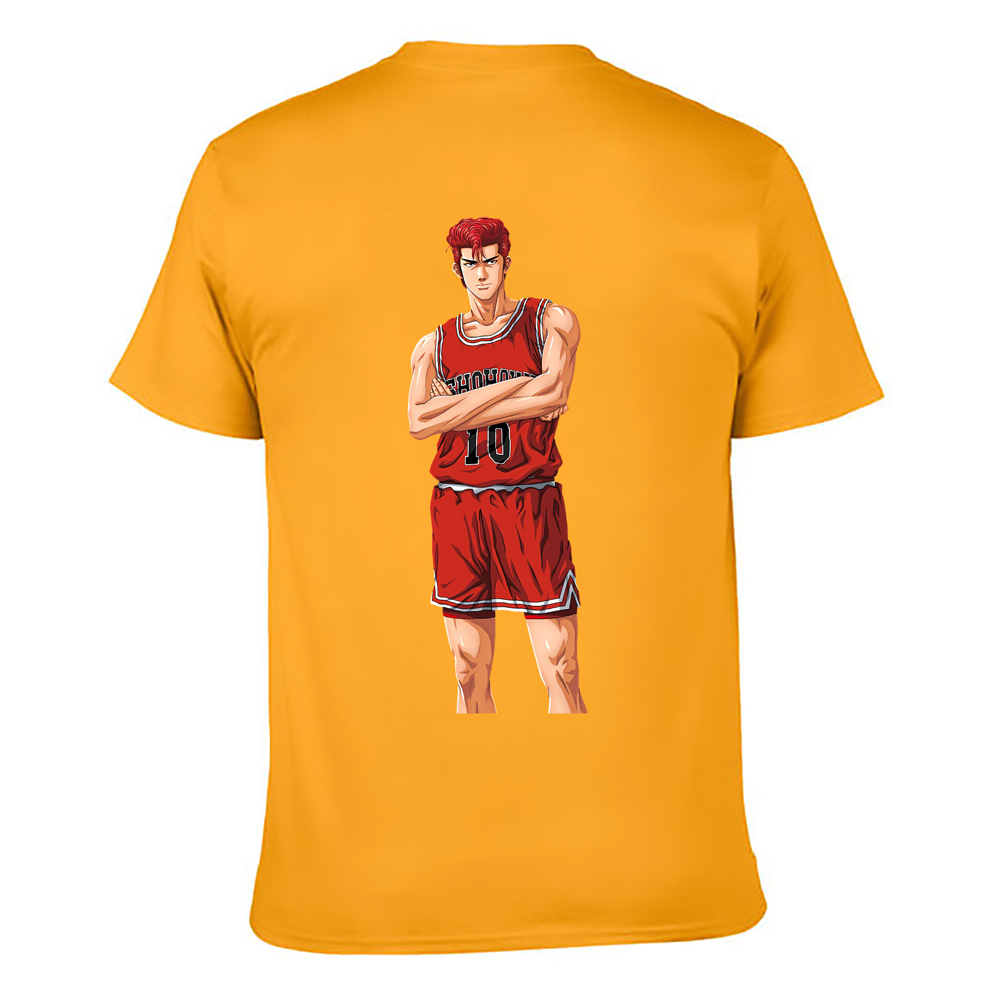 （画像用） SLAM DUNK／スラムダンク 綿100％ メンズ半袖Tシャツ（バックプリント） 通気性