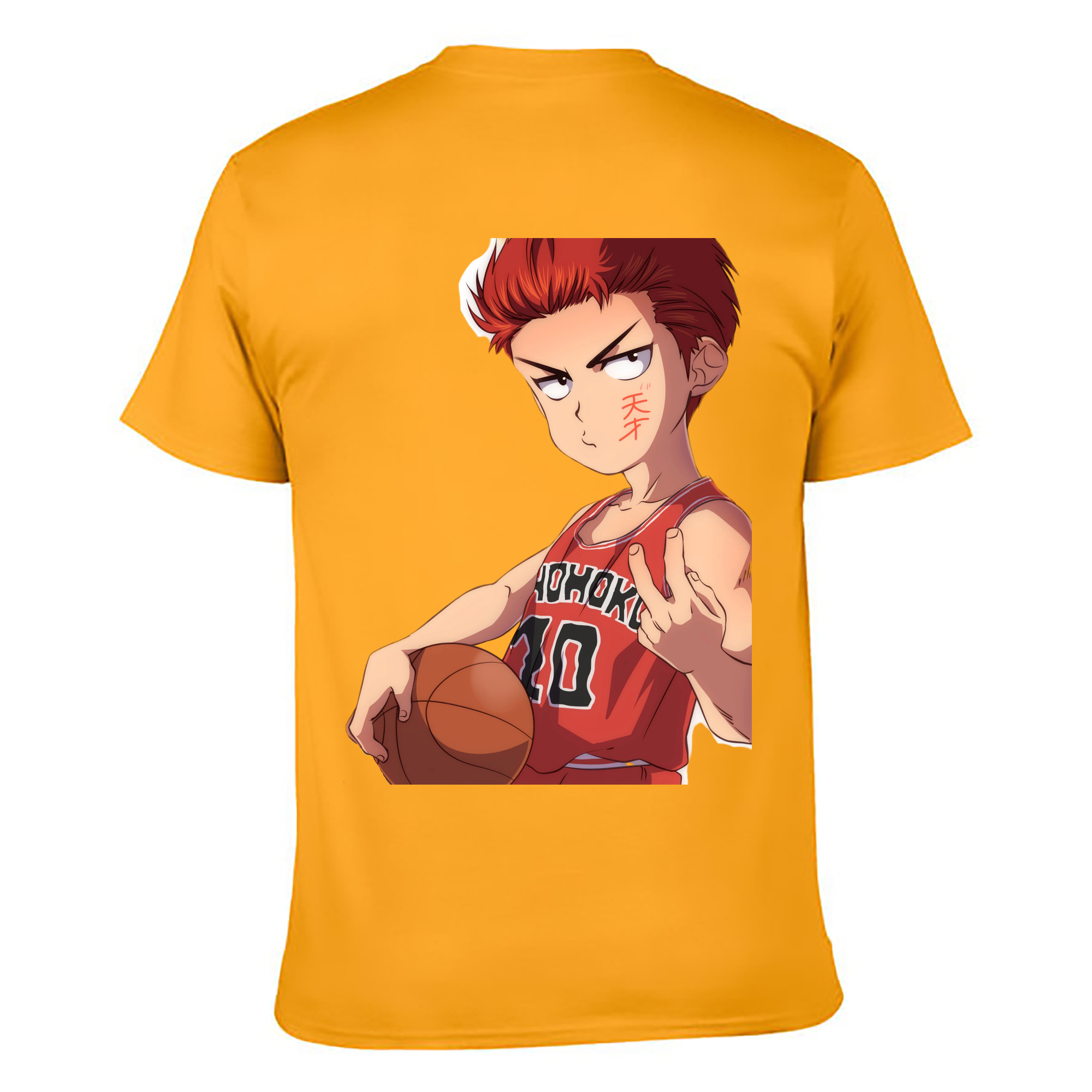 （画像用） SLAM DUNK／スラムダンク 綿100％ メンズ半袖Tシャツ（バックプリント） 通気性