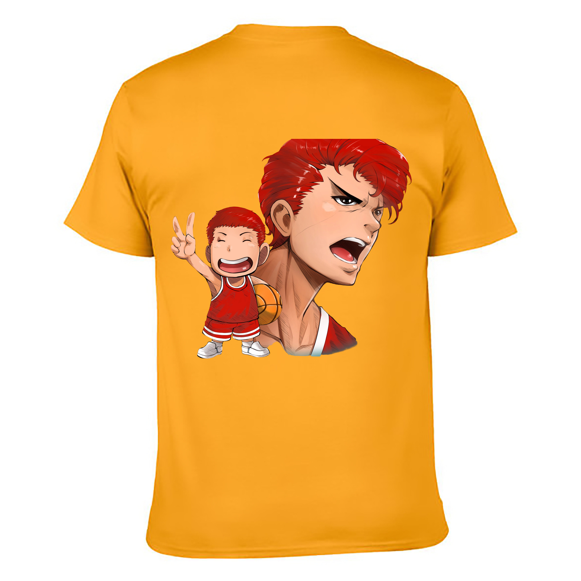 （画像用） SLAM DUNK／スラムダンク 綿100％ メンズ半袖Tシャツ（バックプリント） 通気性