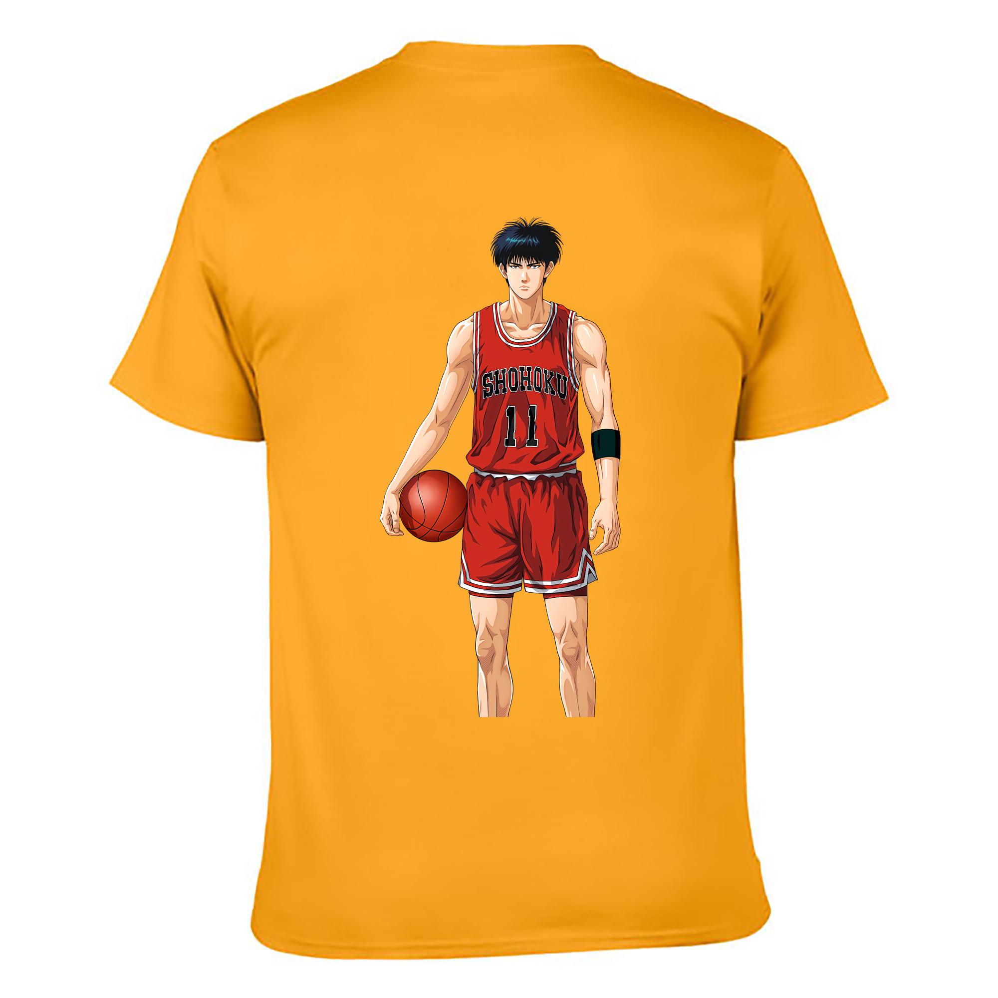（画像用） SLAM DUNK／スラムダンク 綿100％ メンズ半袖Tシャツ（バックプリント） 通気性
