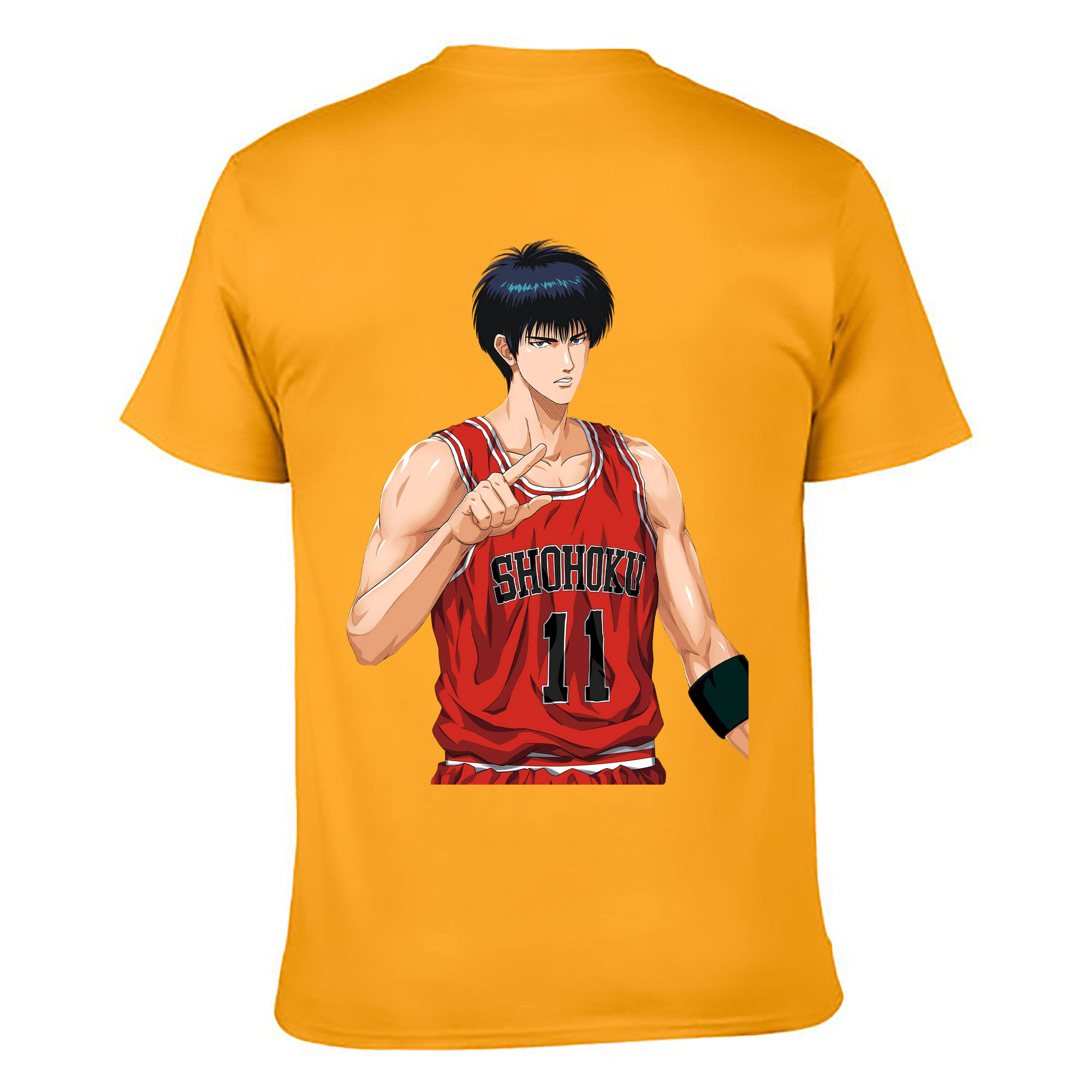 （画像用） SLAM DUNK／スラムダンク 綿100％ メンズ半袖Tシャツ（バックプリント） 通気性