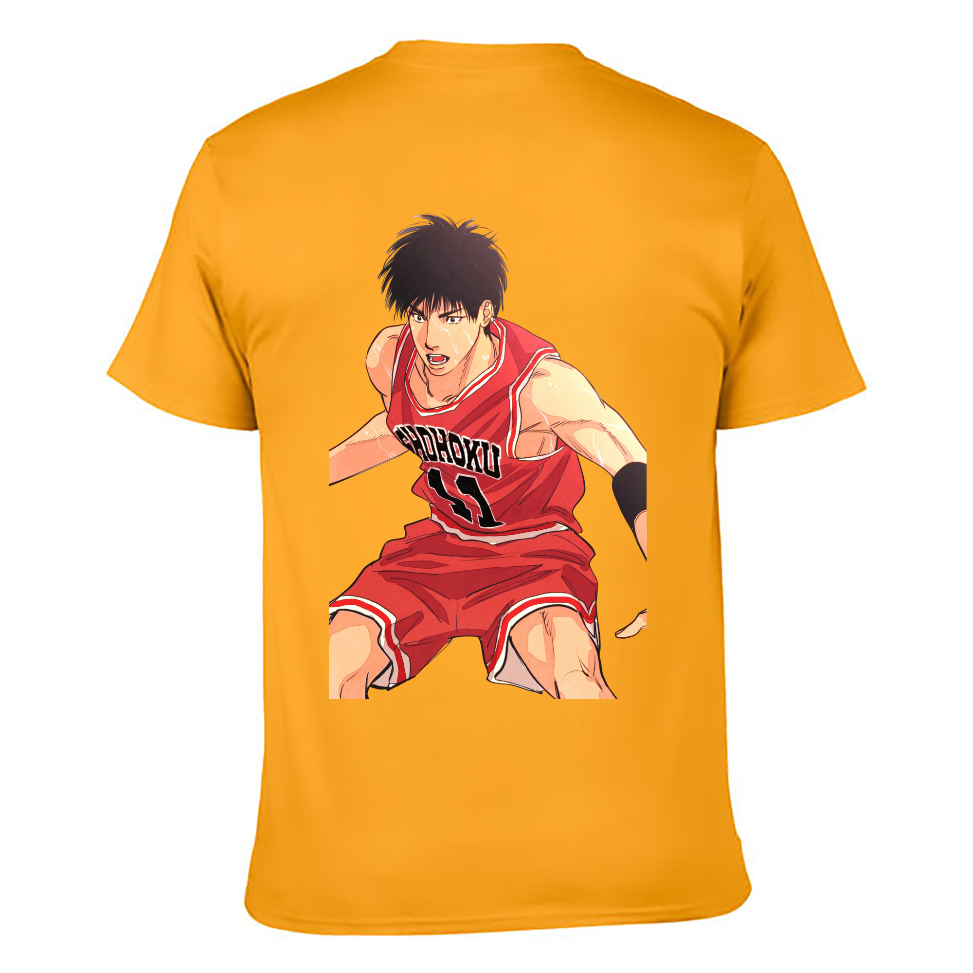 （画像用） SLAM DUNK／スラムダンク 綿100％ メンズ半袖Tシャツ（バックプリント） 通気性