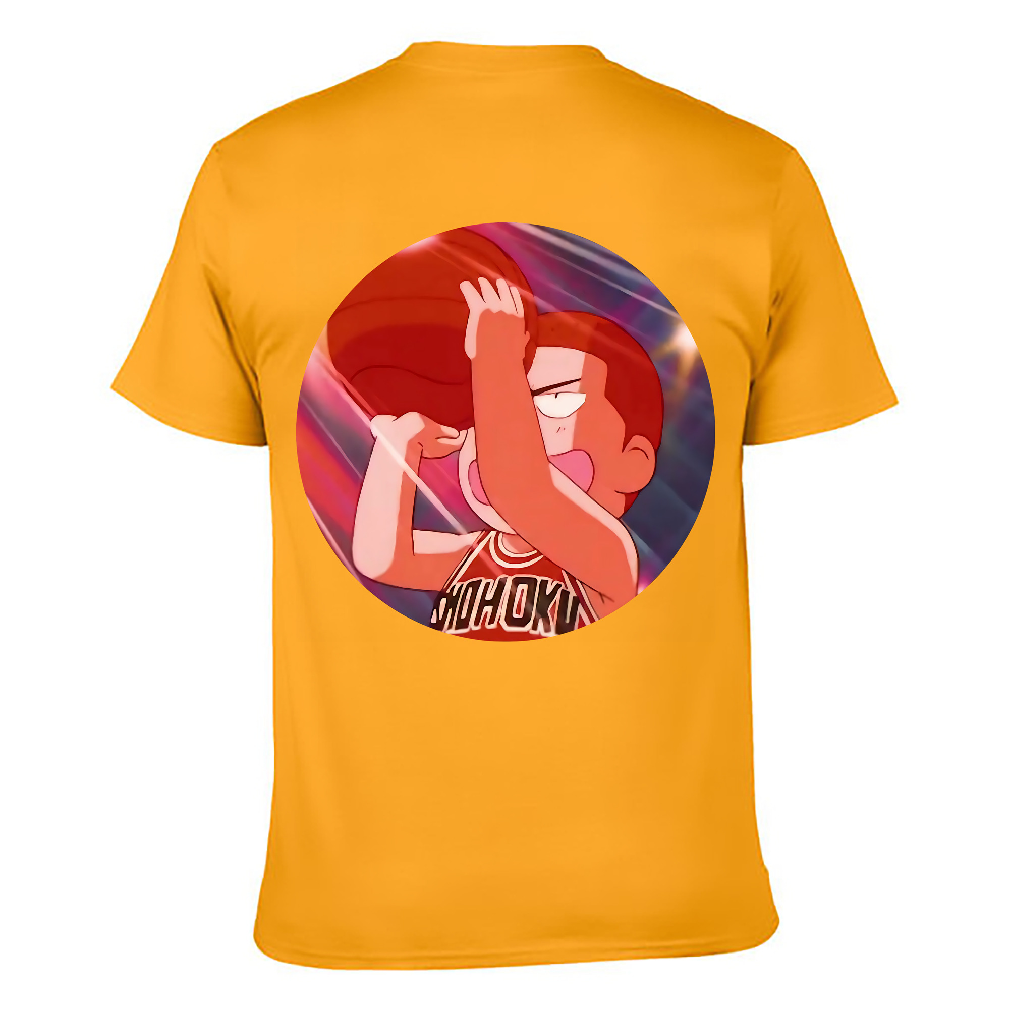 （画像用） SLAM DUNK／スラムダンク 綿100％ メンズ半袖Tシャツ（バックプリント） 通気性