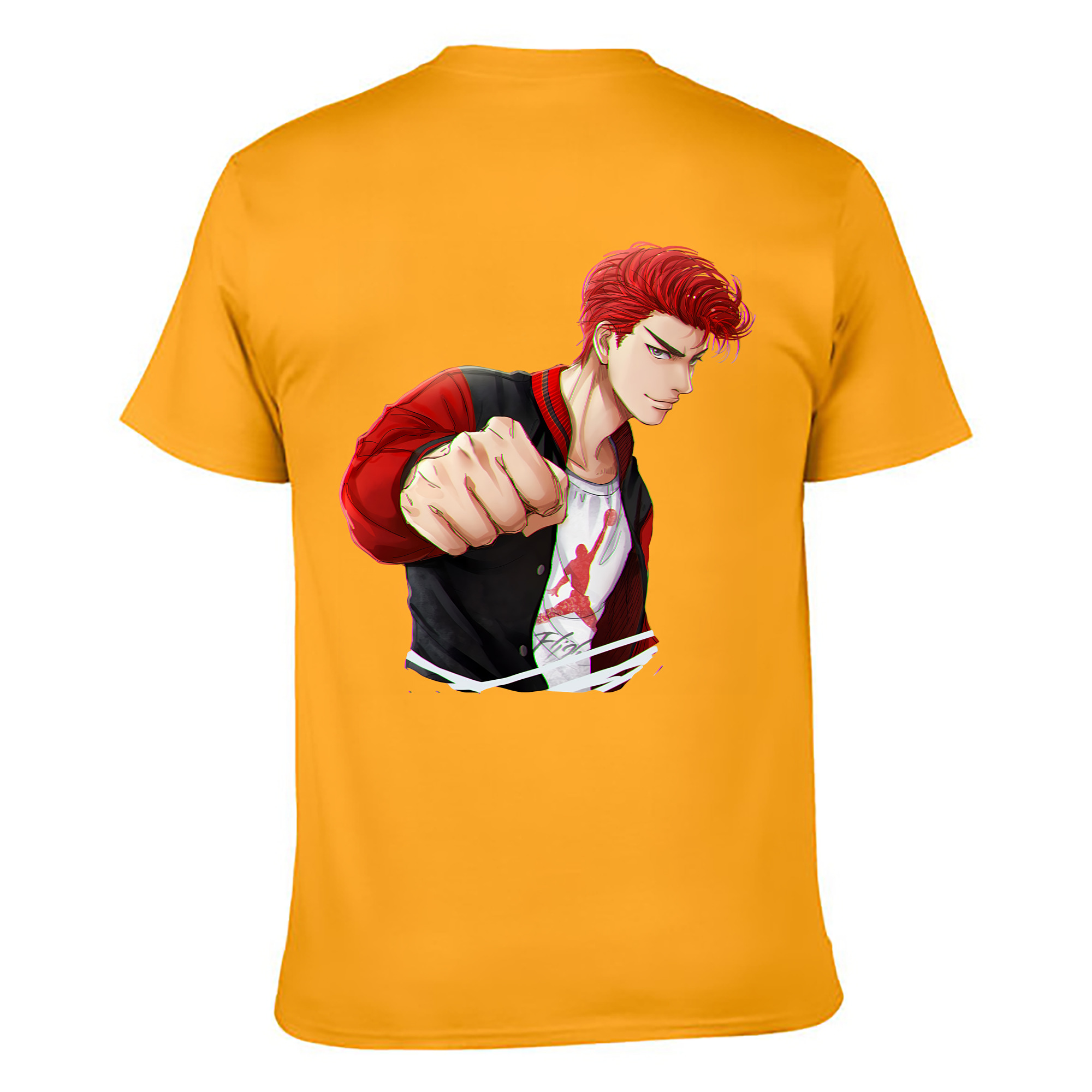 （画像用） SLAM DUNK／スラムダンク 綿100％ メンズ半袖Tシャツ（バックプリント） 通気性