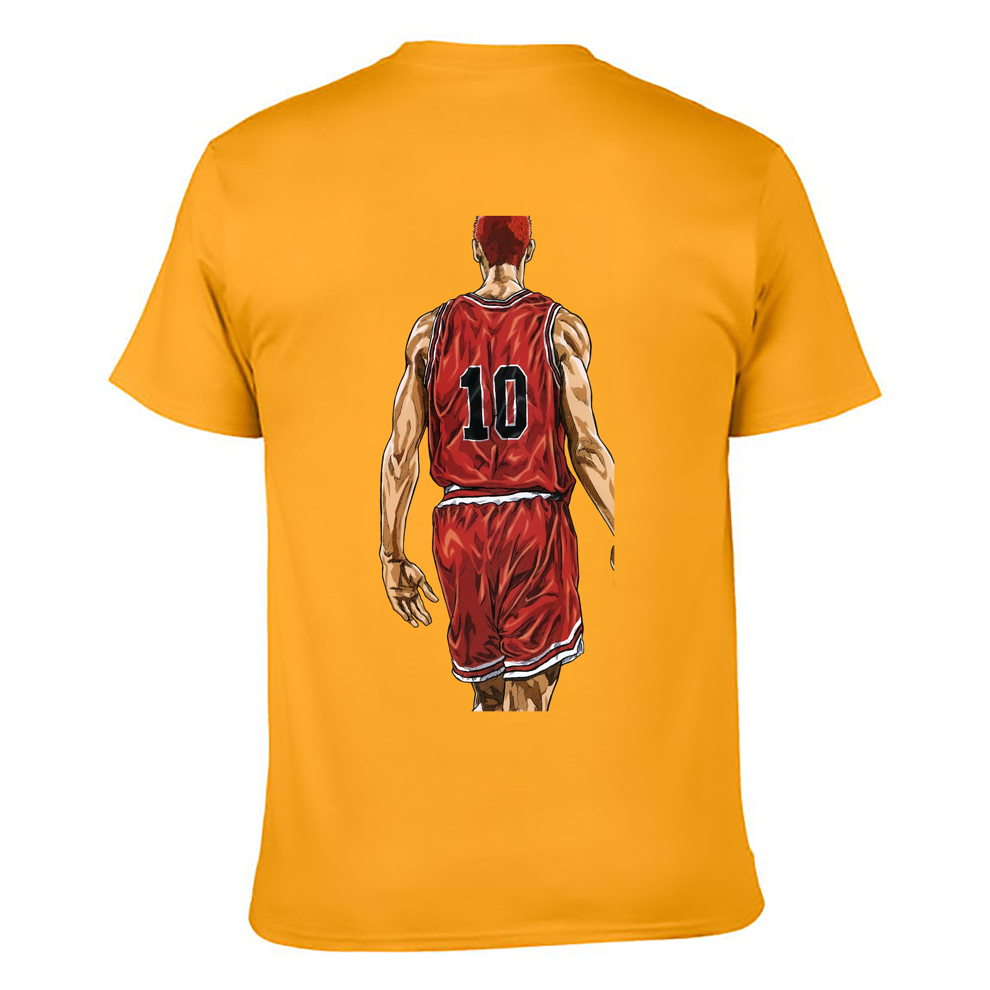 （画像用） SLAM DUNK／スラムダンク 綿100％ メンズ半袖Tシャツ（バックプリント） 通気性