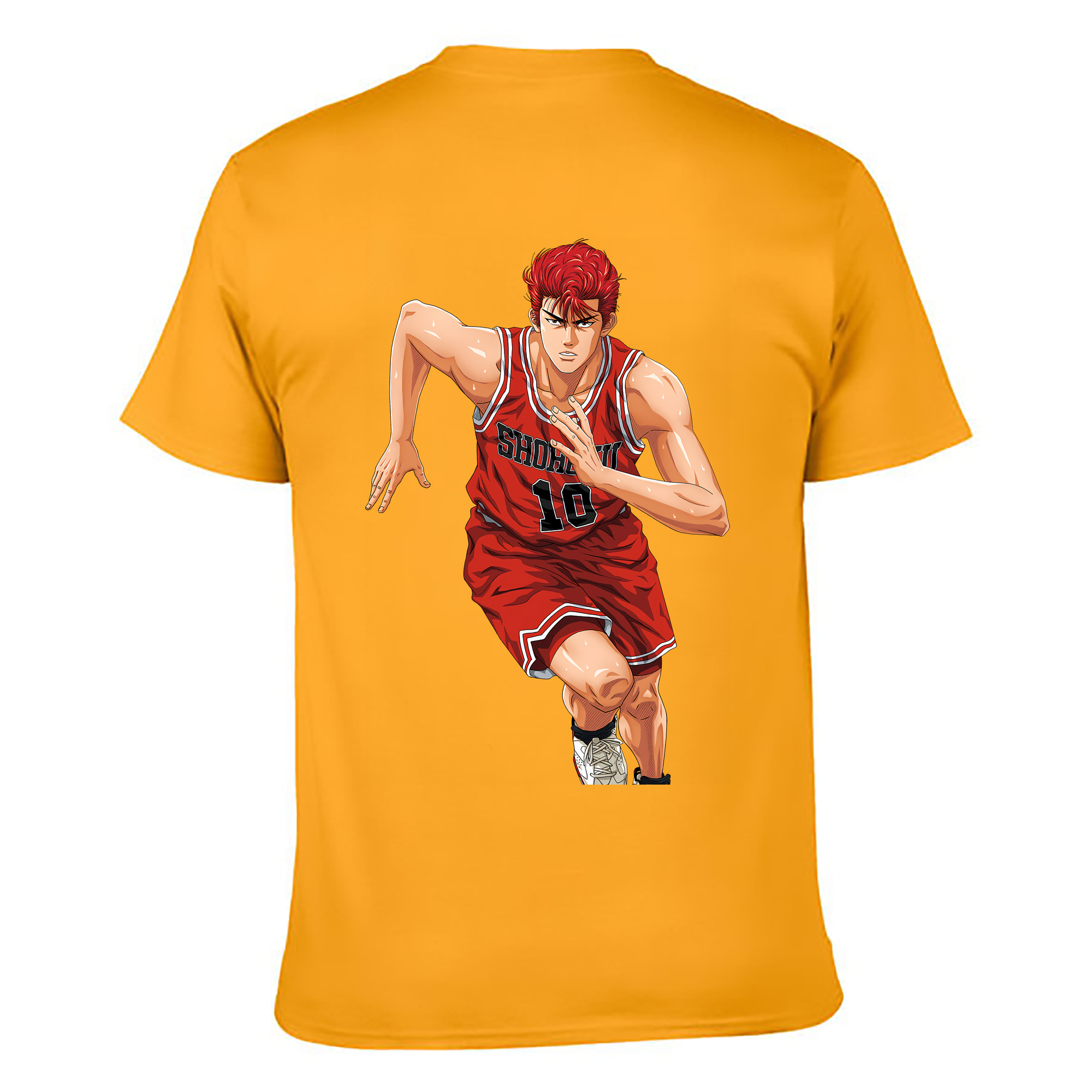 （画像用） SLAM DUNK／スラムダンク 綿100％ メンズ半袖Tシャツ（バックプリント） 通気性