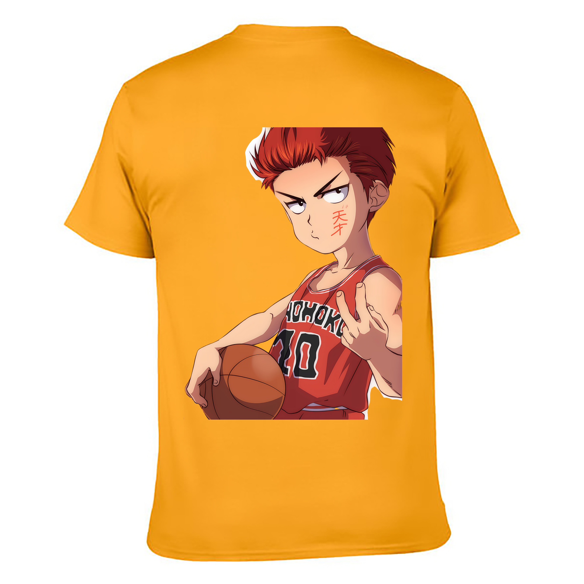 （画像用） SLAM DUNK／スラムダンク 綿100％ メンズ半袖Tシャツ（バックプリント） 通気性