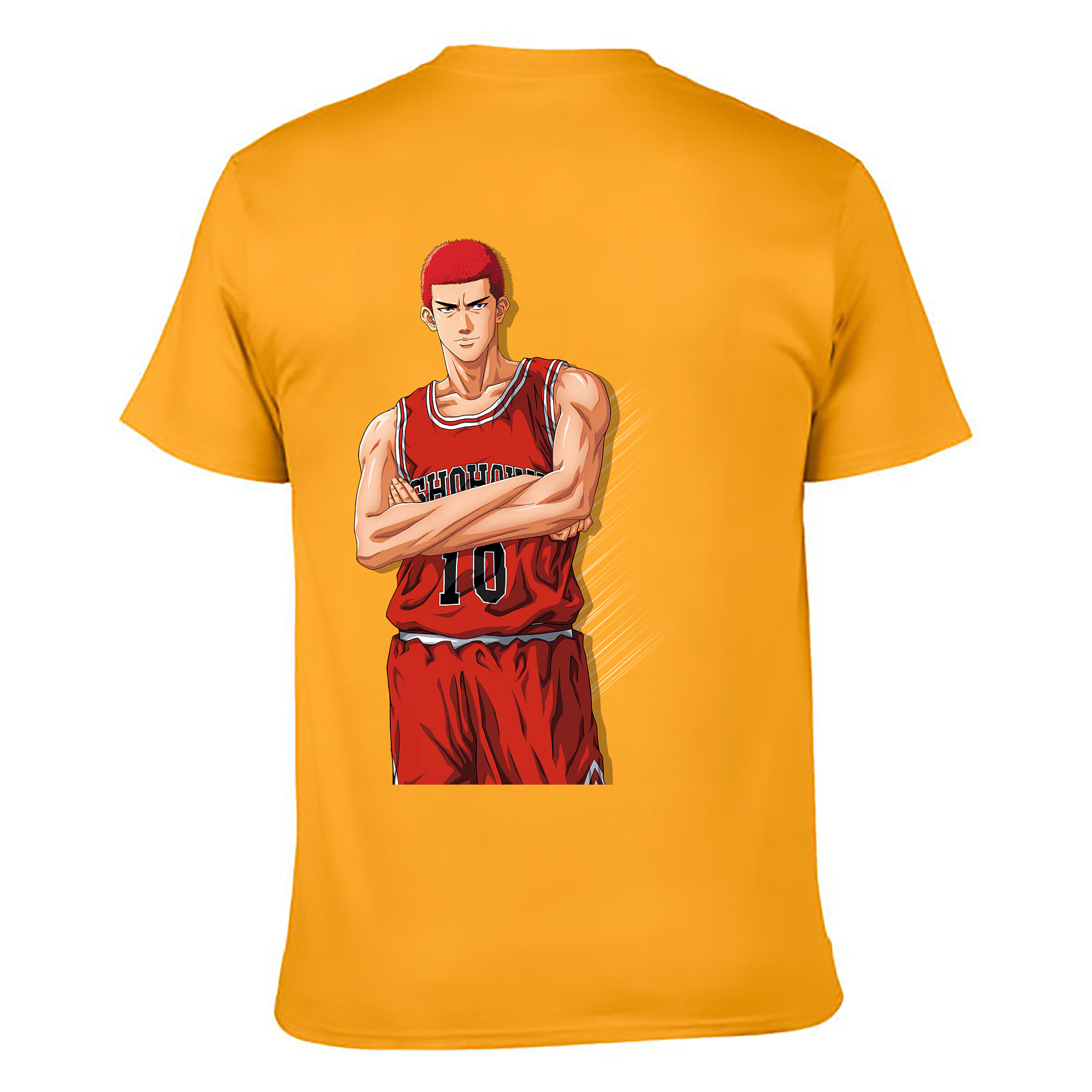 （画像用） SLAM DUNK／スラムダンク 綿100％ メンズ半袖Tシャツ（バックプリント） 通気性