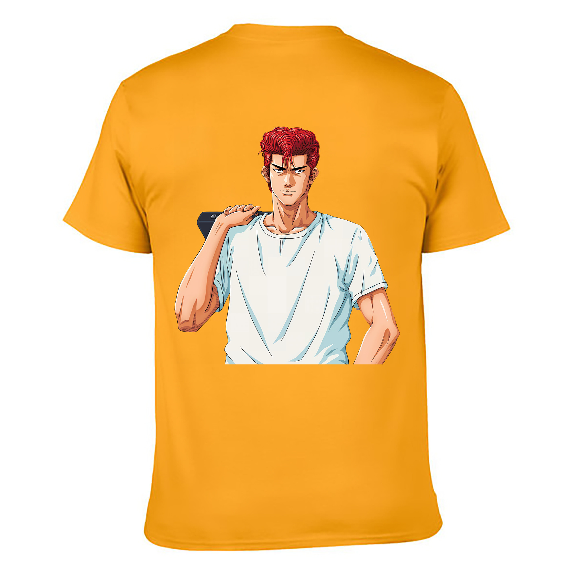（画像用） SLAM DUNK／スラムダンク 綿100％ メンズ半袖Tシャツ（バックプリント） 通気性