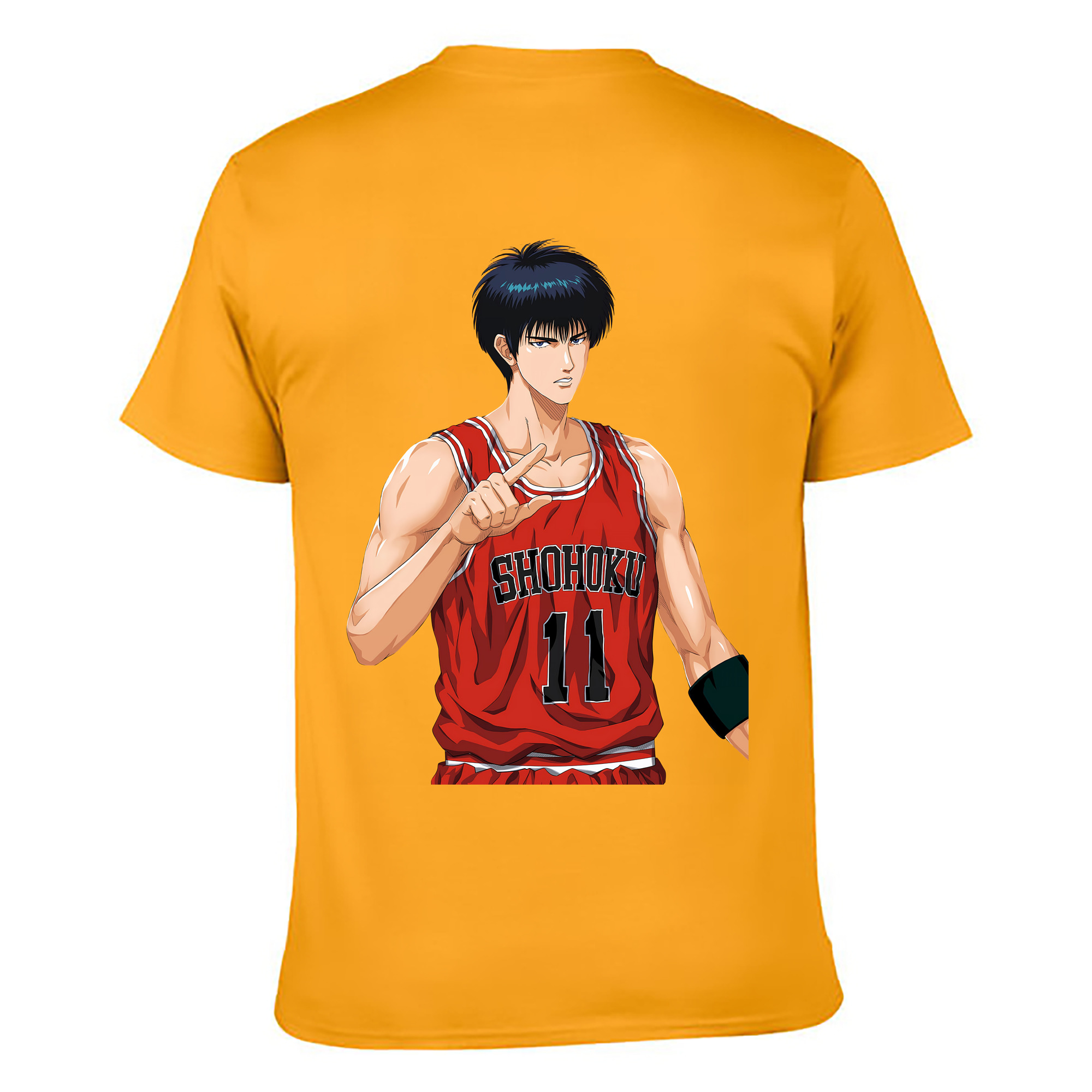 （画像用） SLAM DUNK／スラムダンク 綿100％ メンズ半袖Tシャツ（バックプリント） 通気性