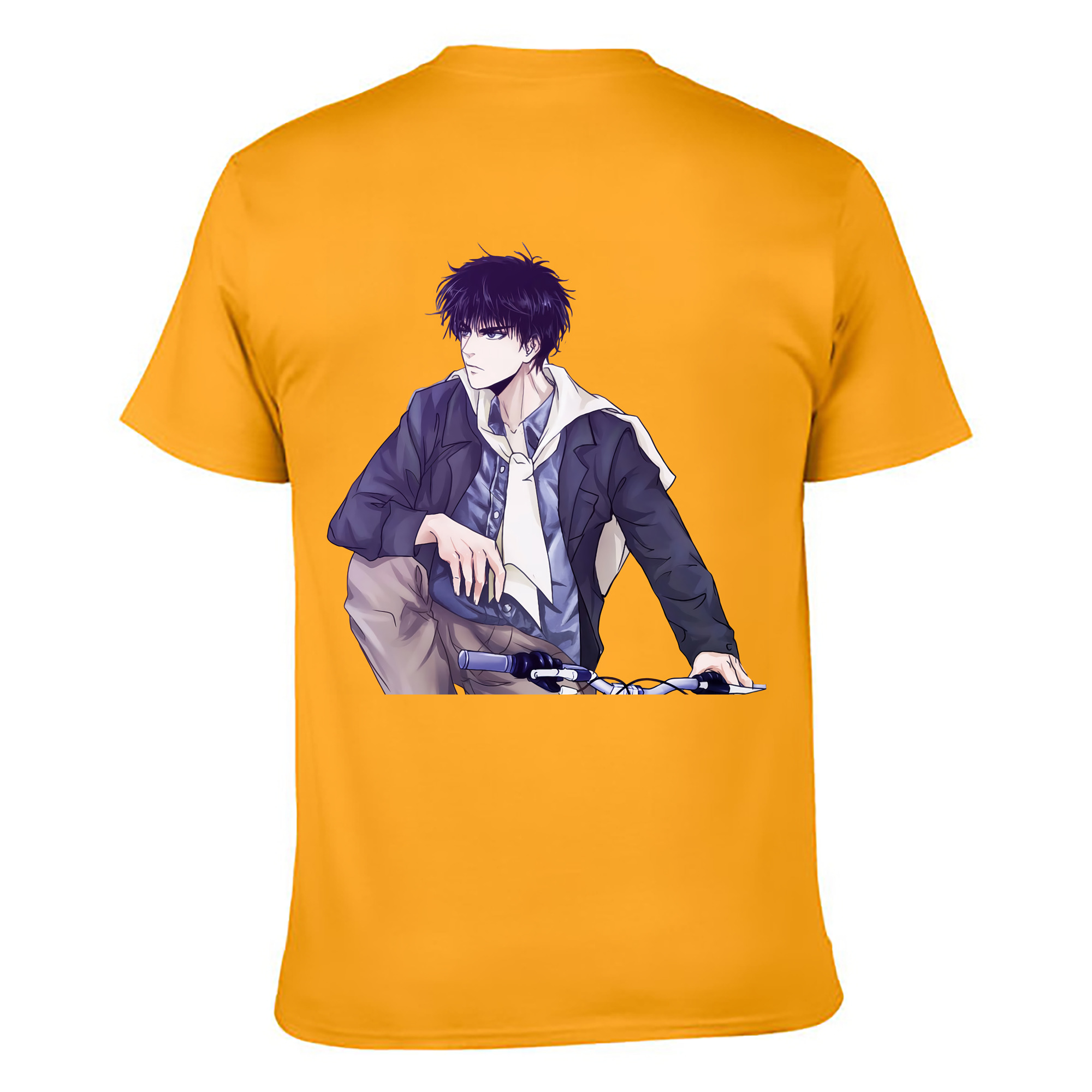 （画像用） SLAM DUNK／スラムダンク 綿100％ メンズ半袖Tシャツ（バックプリント） 通気性