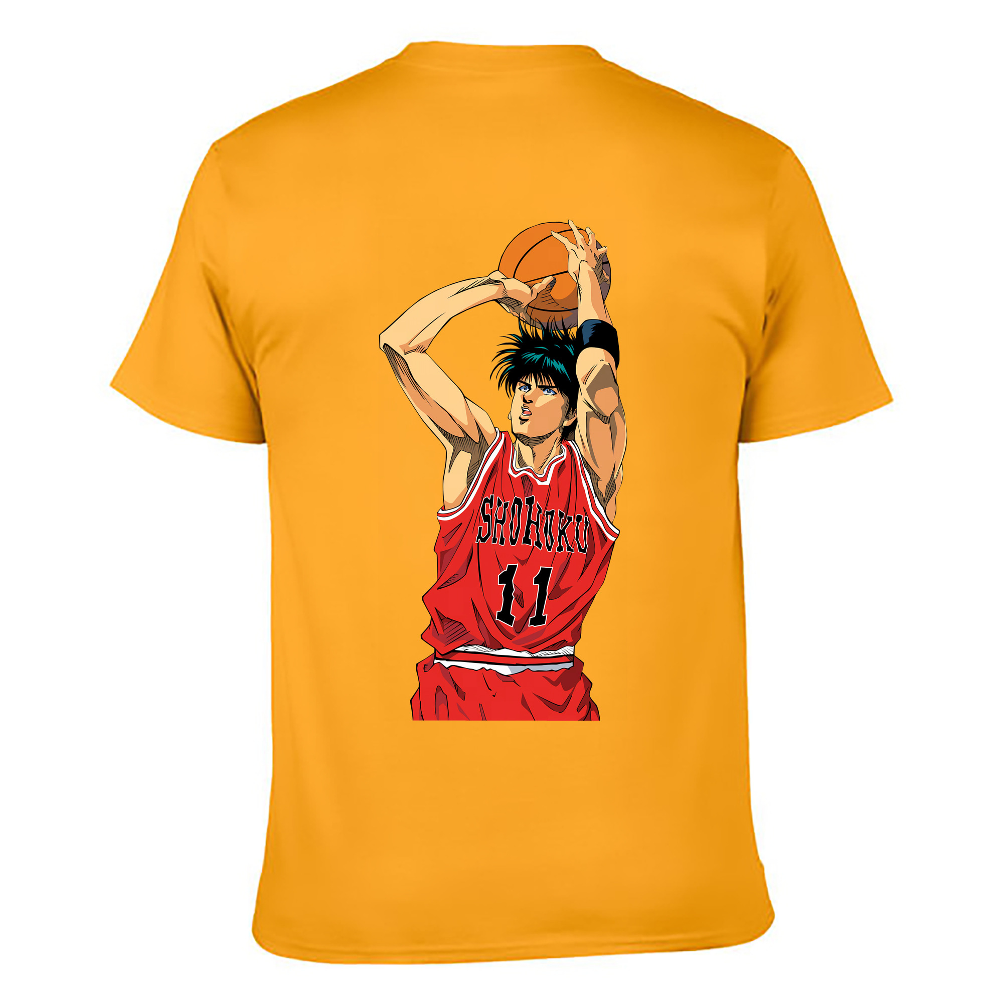 （画像用） SLAM DUNK／スラムダンク 綿100％ メンズ半袖Tシャツ（バックプリント） 通気性