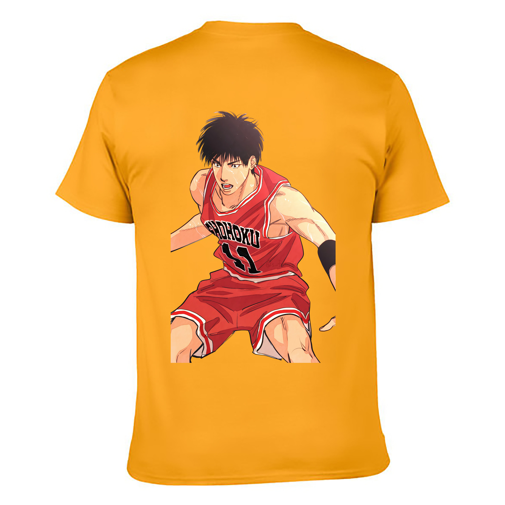 （画像用） SLAM DUNK／スラムダンク 綿100％ メンズ半袖Tシャツ（バックプリント） 通気性