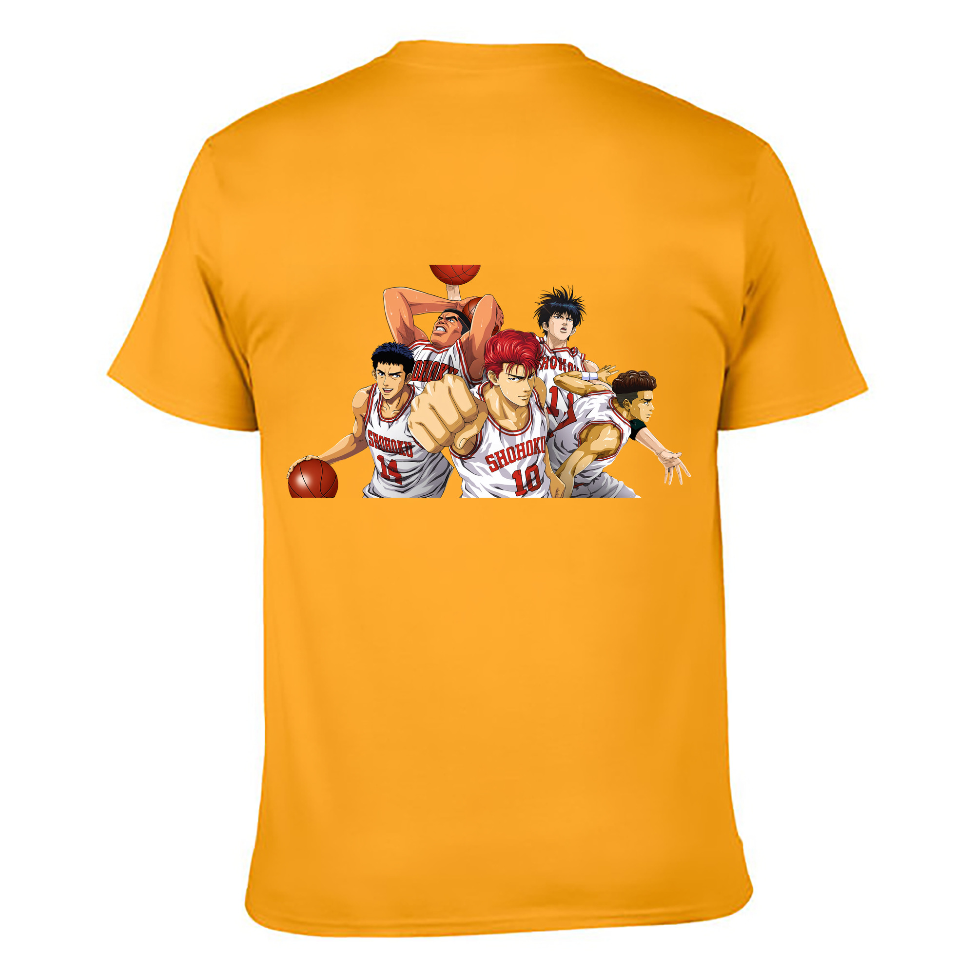 （画像用） SLAM DUNK／スラムダンク 綿100％ メンズ半袖Tシャツ（バックプリント） 通気性