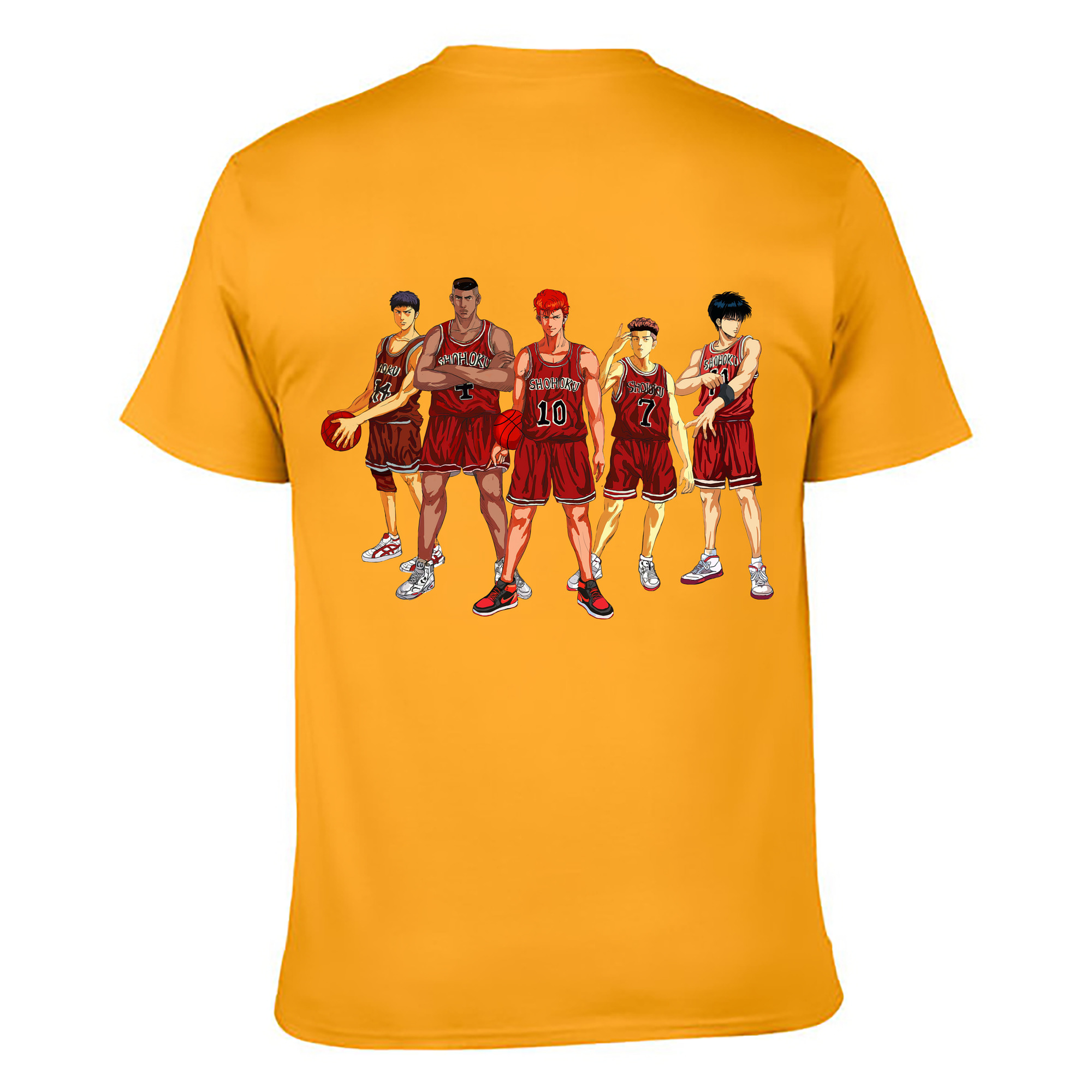 （画像用） SLAM DUNK／スラムダンク 綿100％ メンズ半袖Tシャツ（バックプリント） 通気性