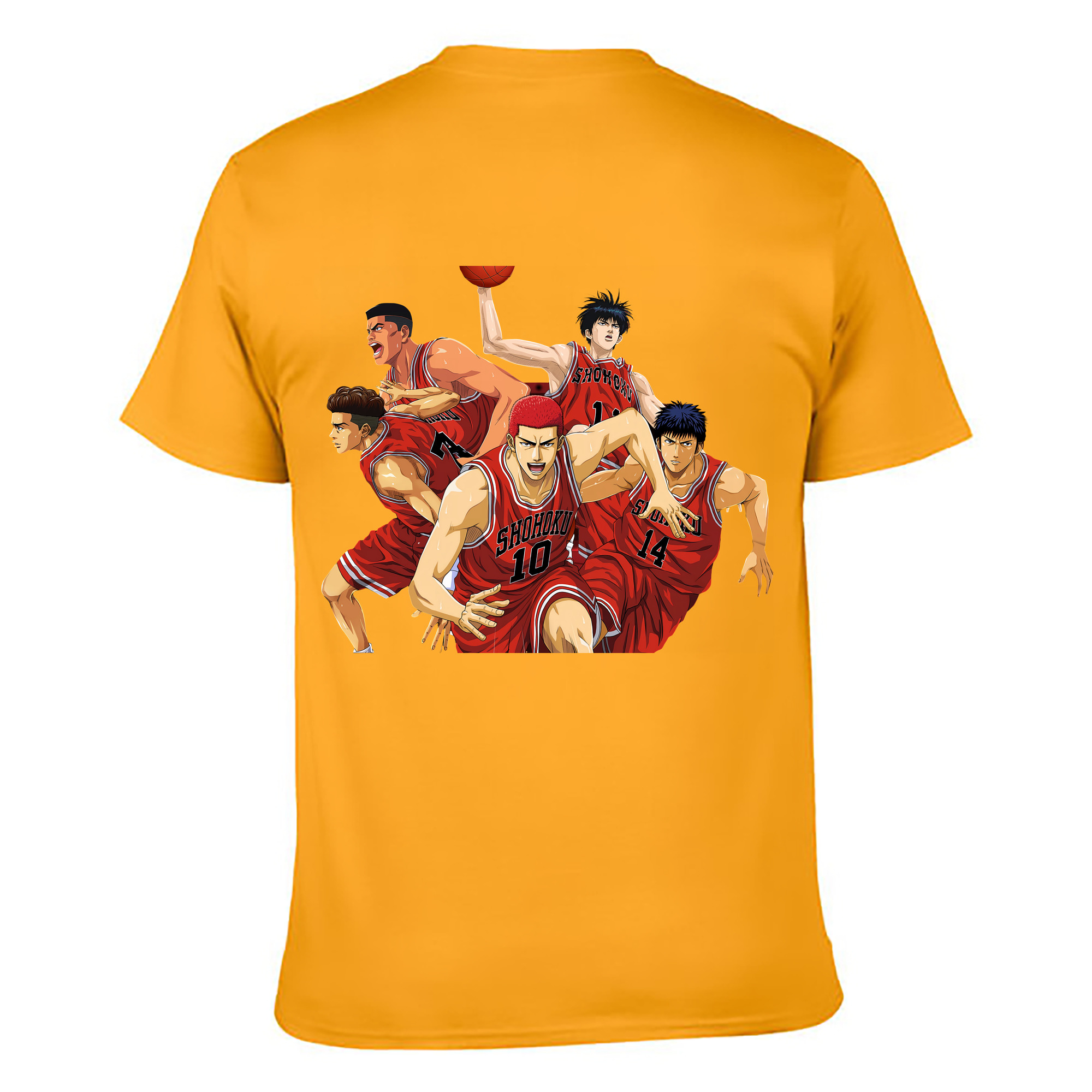 （画像用） SLAM DUNK／スラムダンク 綿100％ メンズ半袖Tシャツ（バックプリント） 通気性
