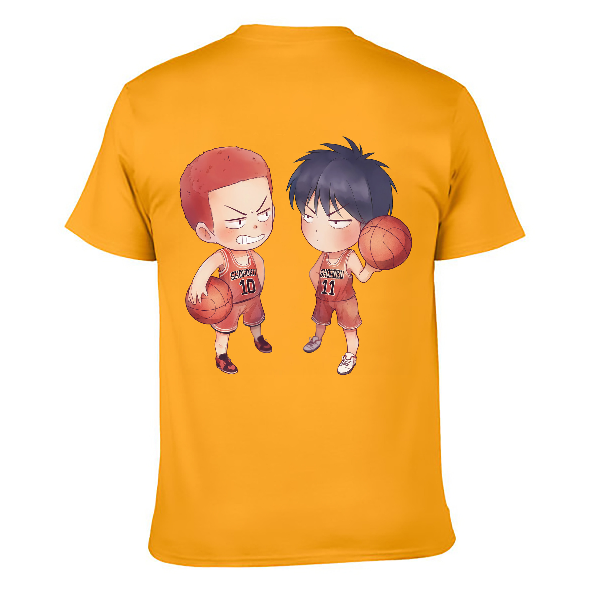 （画像用） SLAM DUNK／スラムダンク 綿100％ メンズ半袖Tシャツ（バックプリント） 通気性
