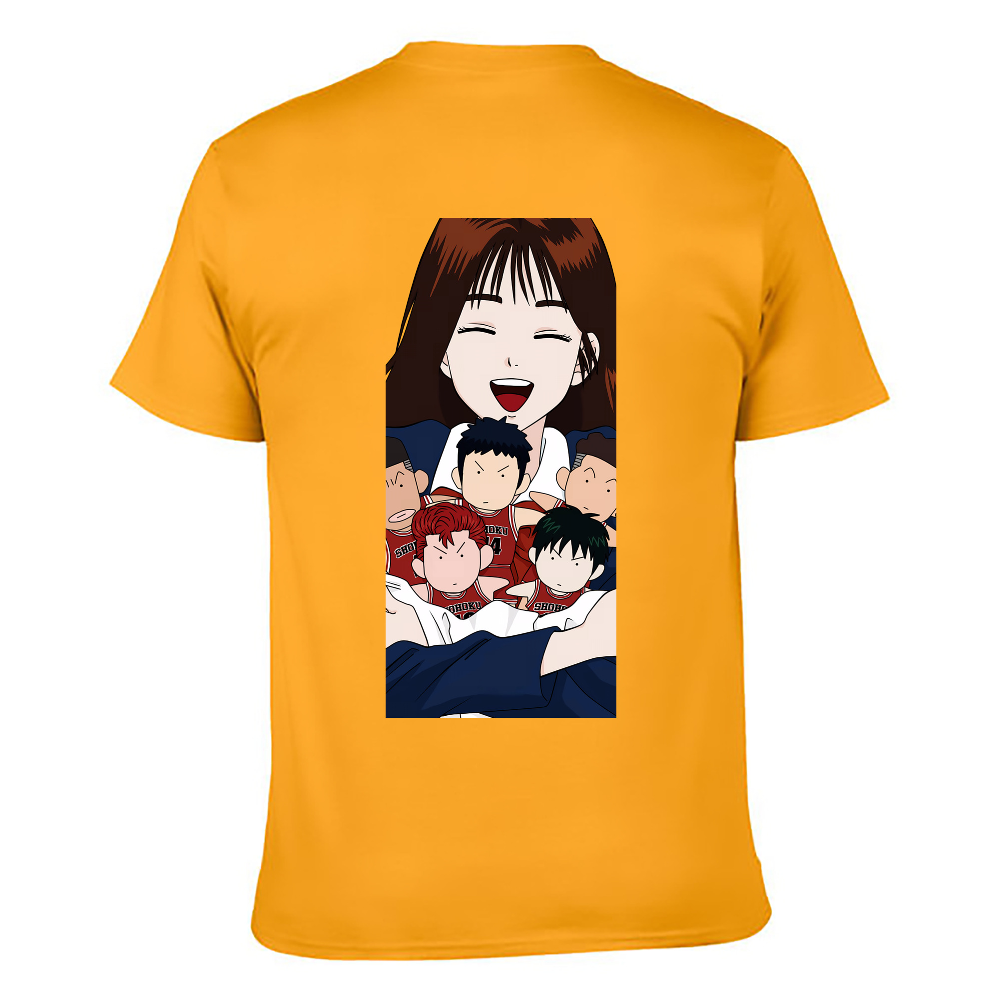 （画像用） SLAM DUNK／スラムダンク 綿100％ メンズ半袖Tシャツ（バックプリント） 通気性