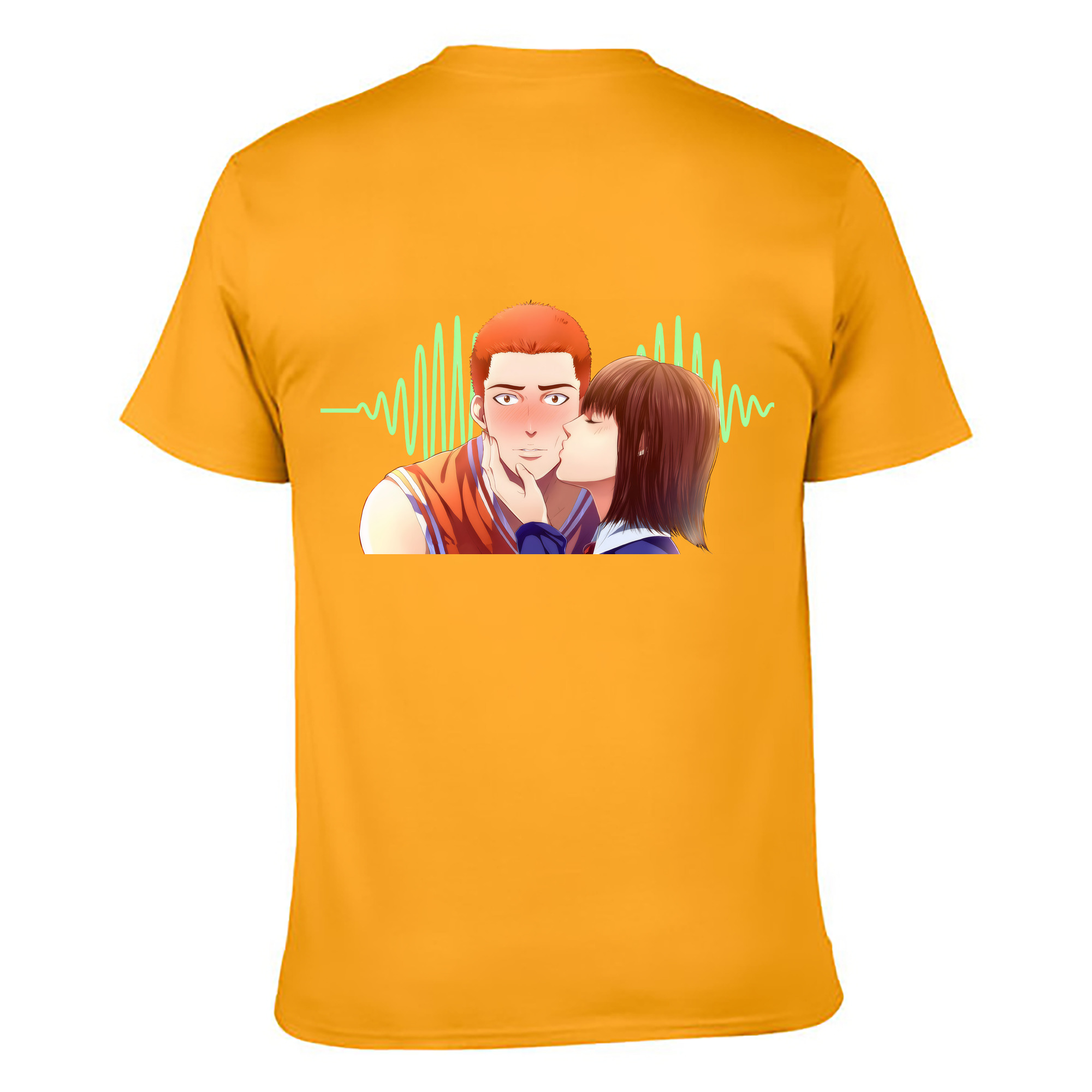 （画像用） SLAM DUNK／スラムダンク 綿100％ メンズ半袖Tシャツ（バックプリント） 通気性