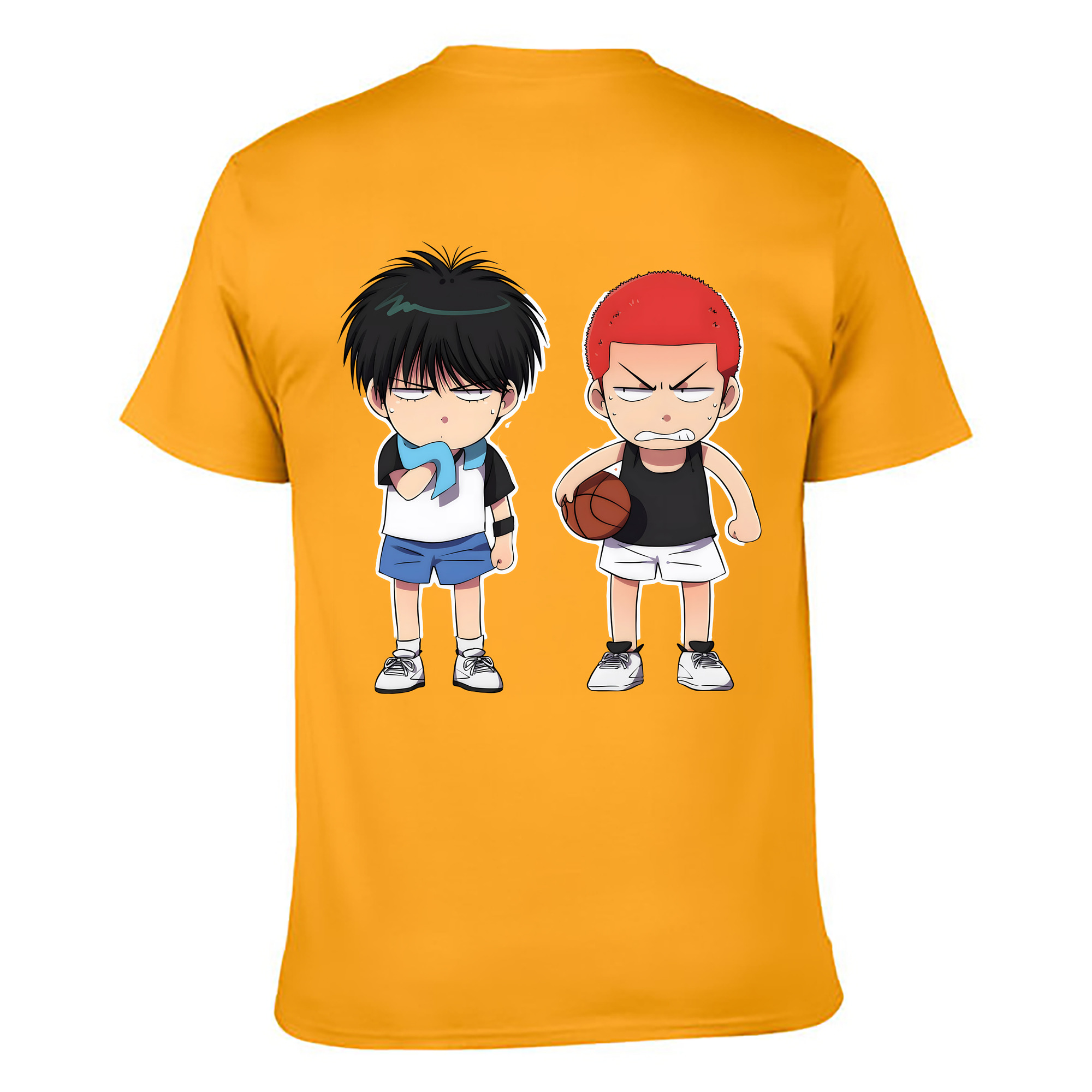 （画像用） SLAM DUNK／スラムダンク 綿100％ メンズ半袖Tシャツ（バックプリント） 通気性
