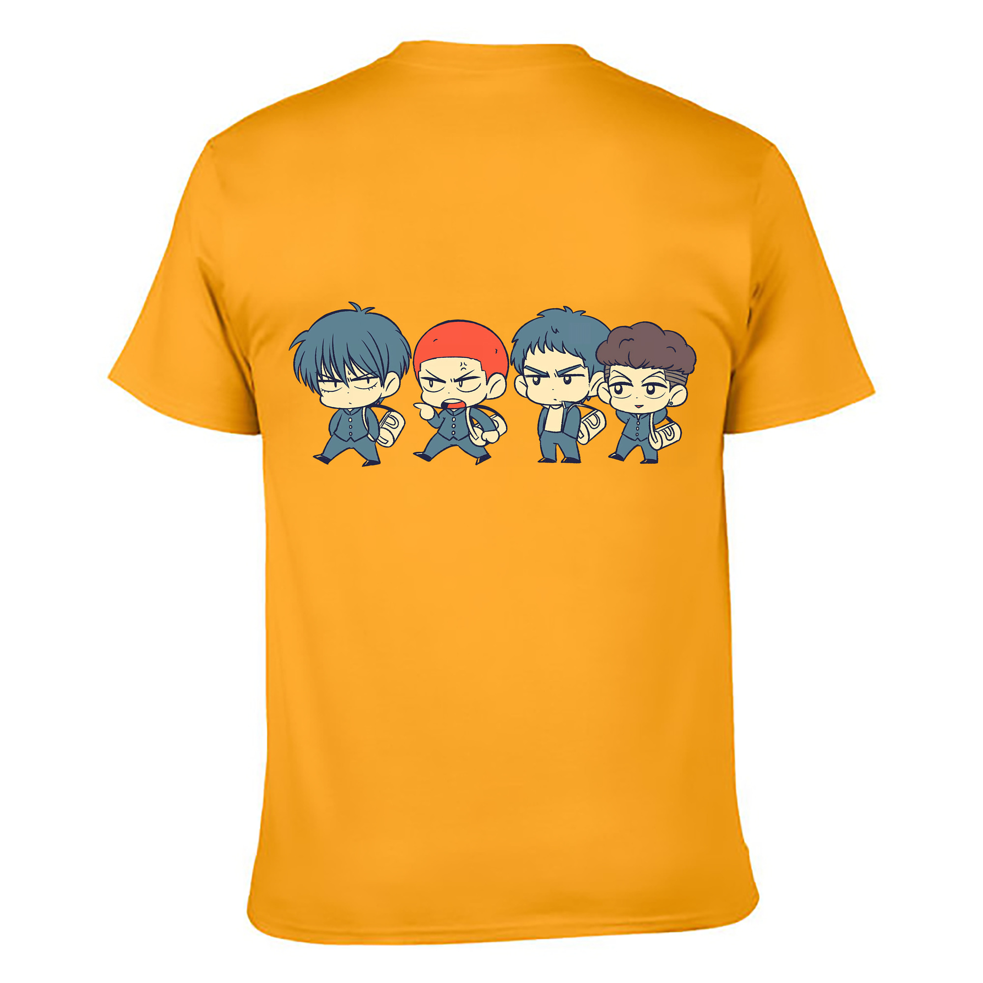 （画像用） SLAM DUNK／スラムダンク 綿100％ メンズ半袖Tシャツ（バックプリント） 通気性