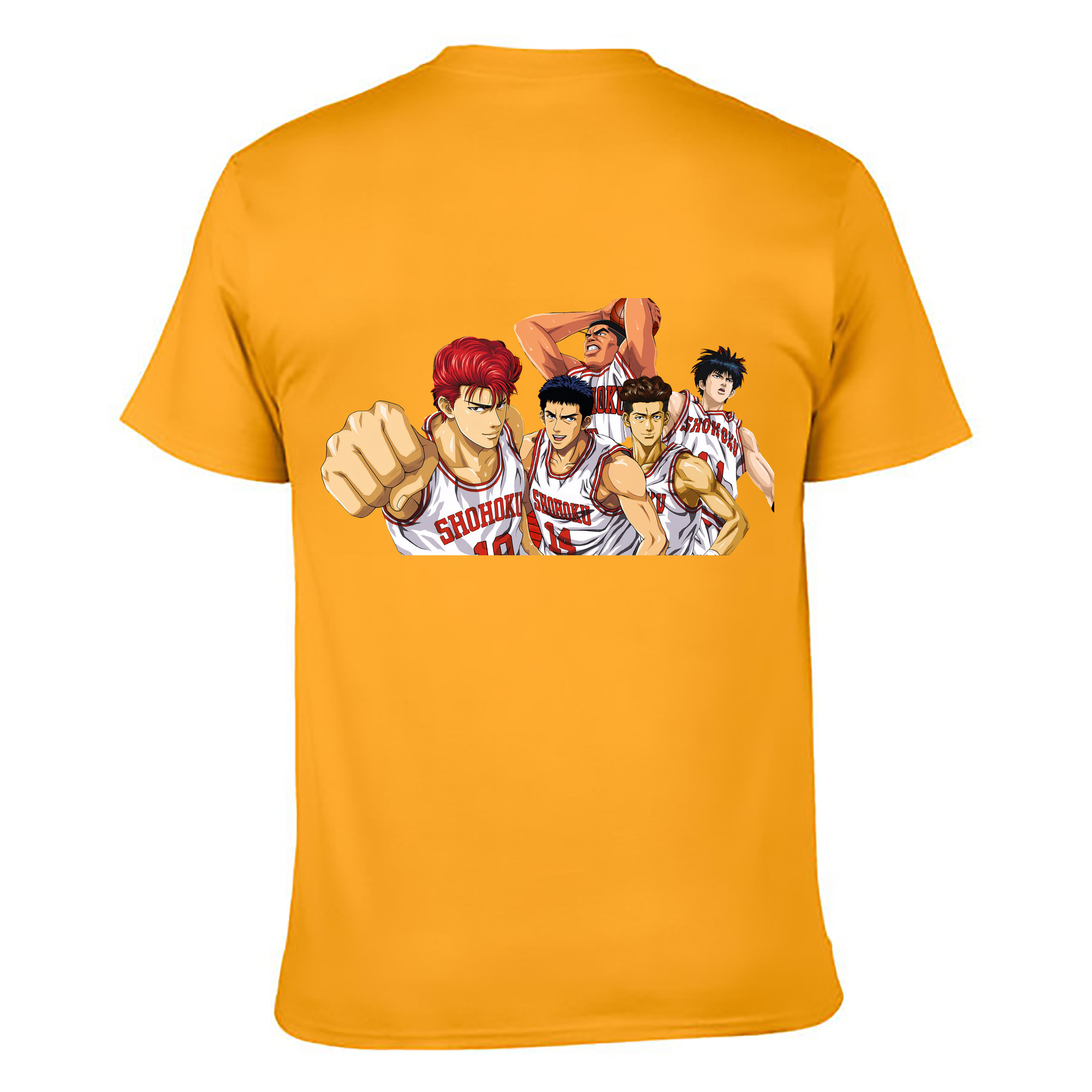 （画像用） SLAM DUNK／スラムダンク 綿100％ メンズ半袖Tシャツ（バックプリント） 通気性