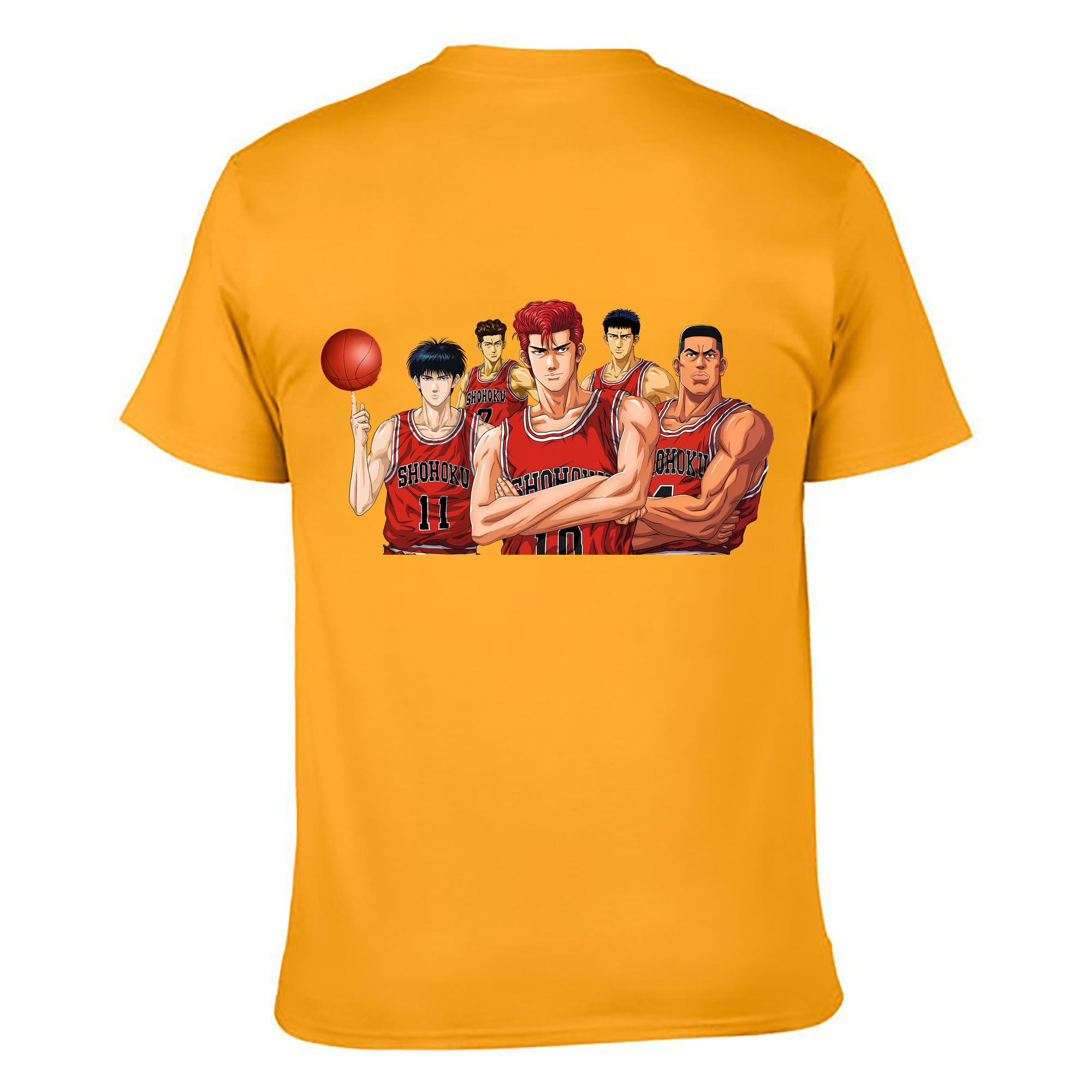 （画像用） SLAM DUNK／スラムダンク 綿100％ メンズ半袖Tシャツ（バックプリント） 通気性