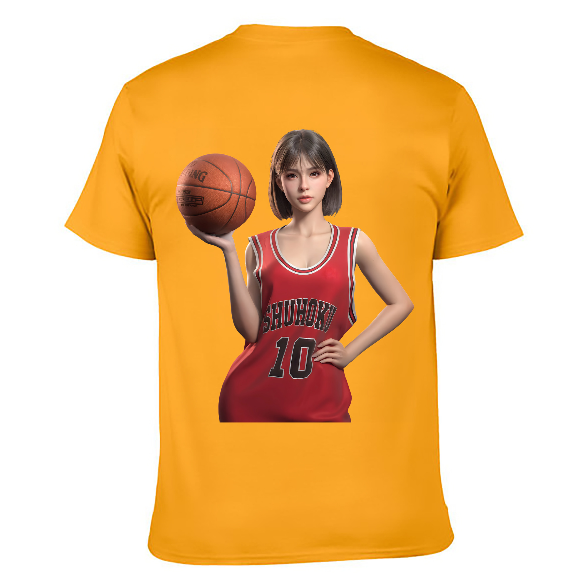 （画像用） SLAM DUNK／スラムダンク 綿100％ メンズ半袖Tシャツ（バックプリント） 通気性