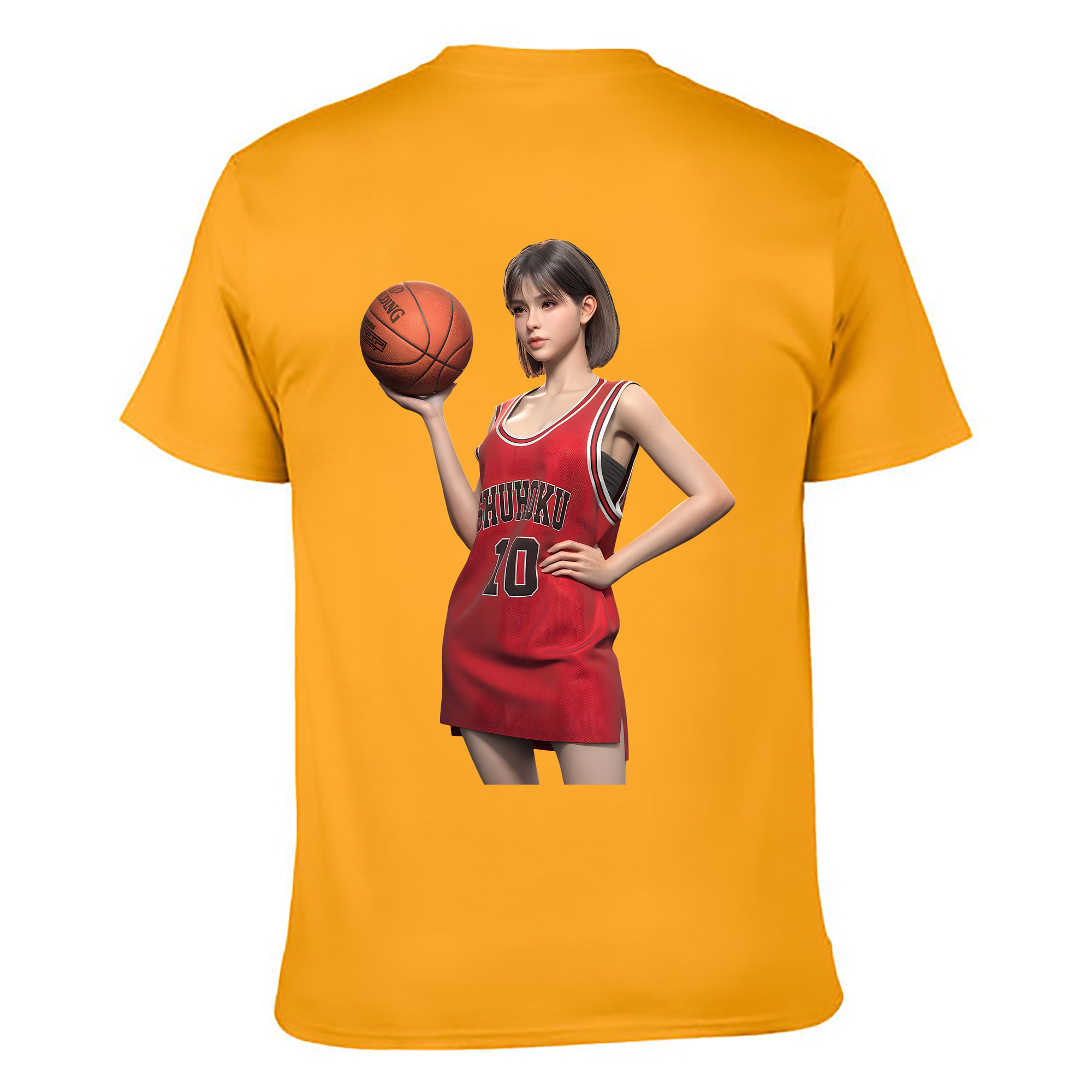 （画像用） SLAM DUNK／スラムダンク 綿100％ メンズ半袖Tシャツ（バックプリント） 通気性