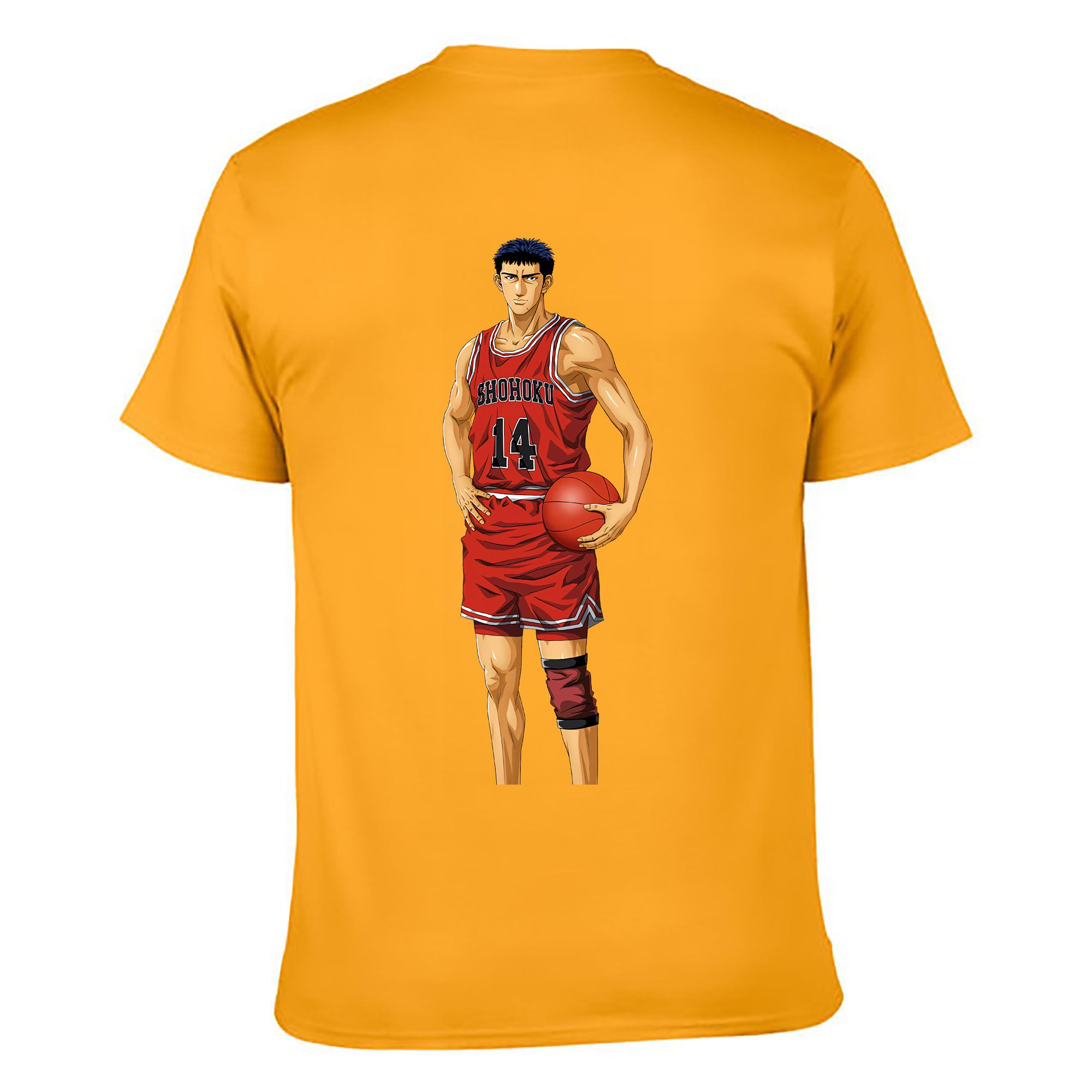 （画像用） SLAM DUNK／スラムダンク 綿100％ メンズ半袖Tシャツ（バックプリント） 通気性