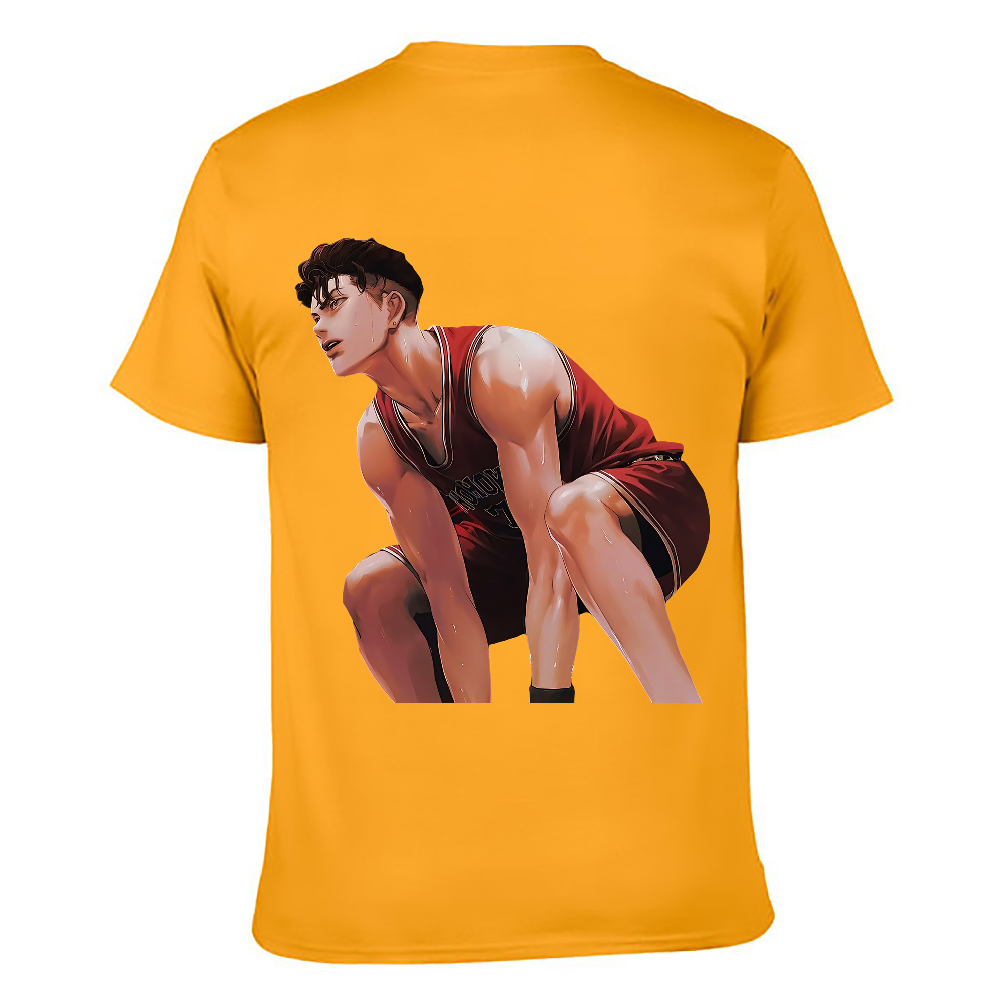 （画像用） SLAM DUNK／スラムダンク 綿100％ メンズ半袖Tシャツ（バックプリント） 通気性
