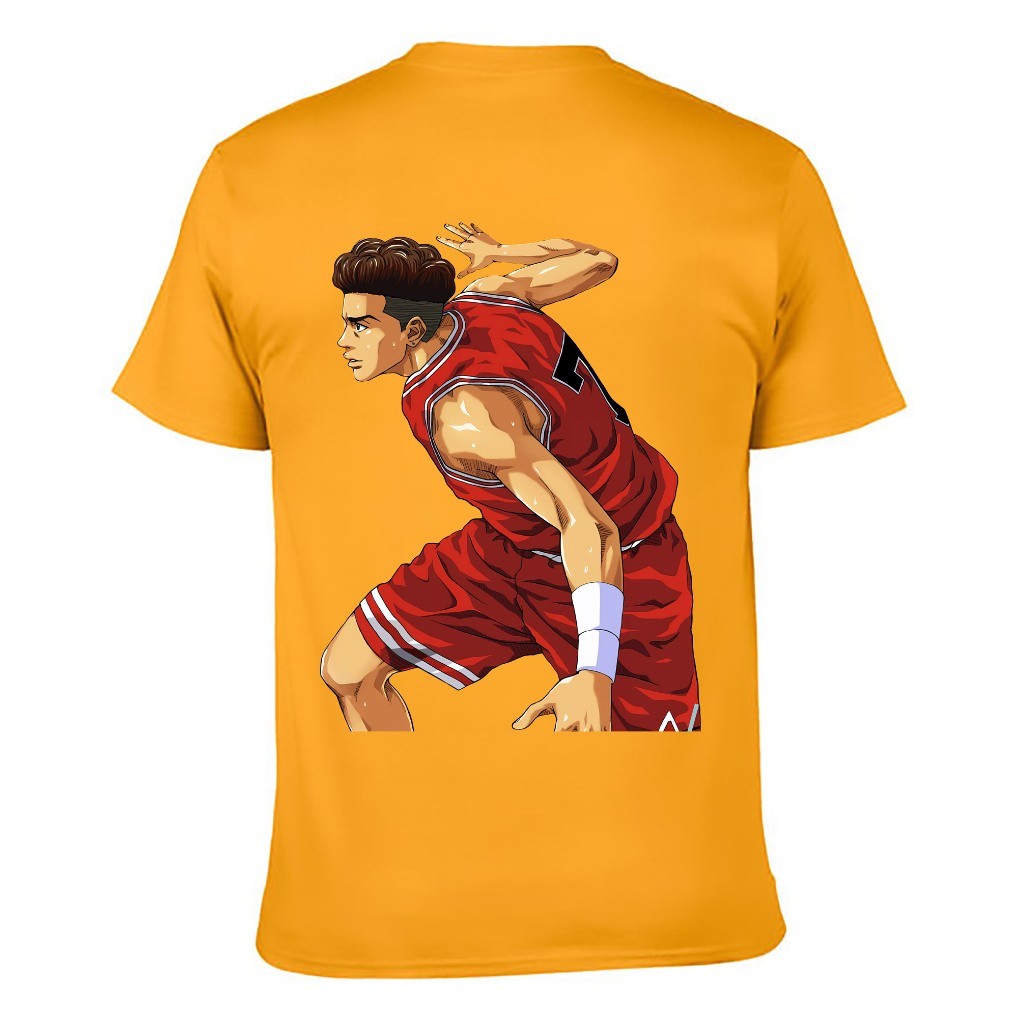 （画像用） SLAM DUNK／スラムダンク 綿100％ メンズ半袖Tシャツ（バックプリント） 通気性