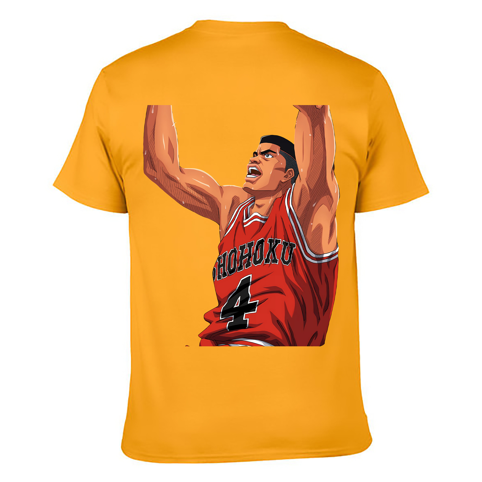 （画像用） SLAM DUNK／スラムダンク 綿100％ メンズ半袖Tシャツ（バックプリント） 通気性