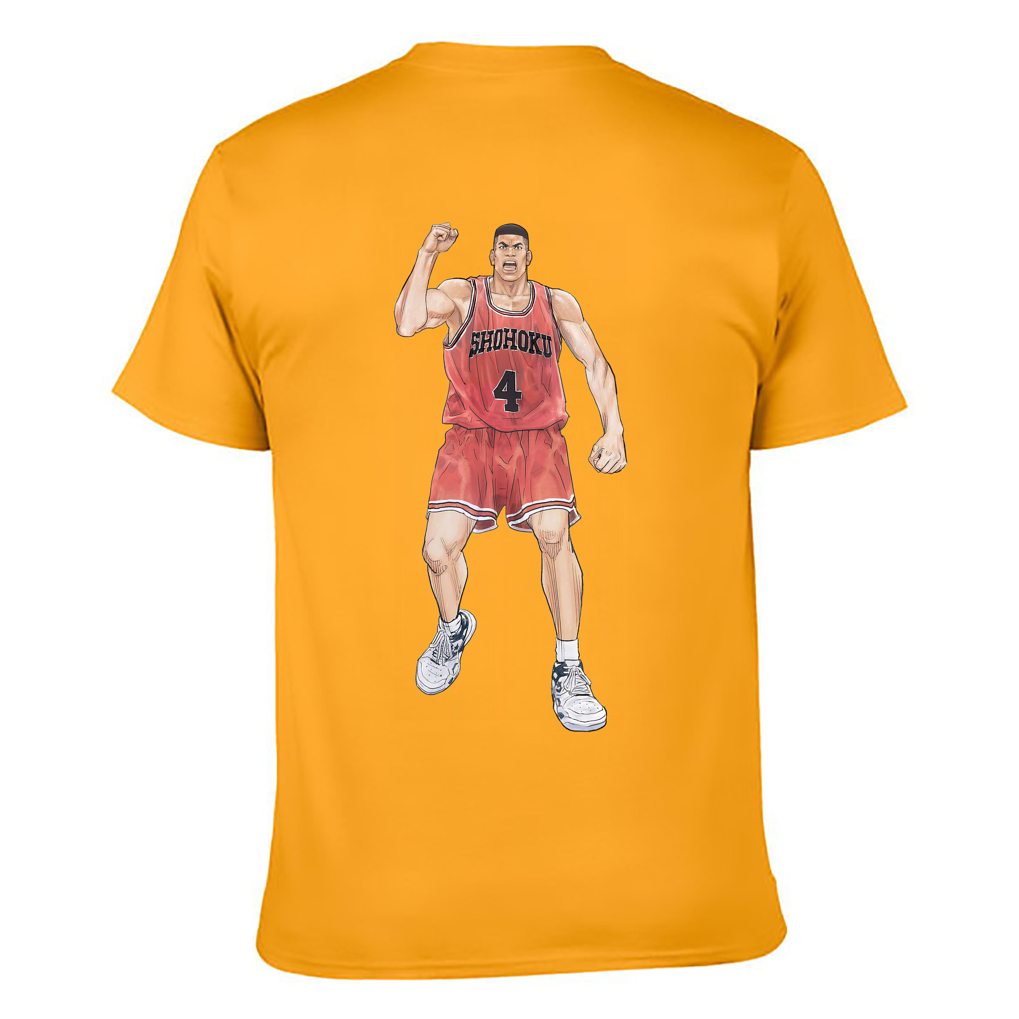 （画像用） SLAM DUNK／スラムダンク 綿100％ メンズ半袖Tシャツ（バックプリント） 通気性