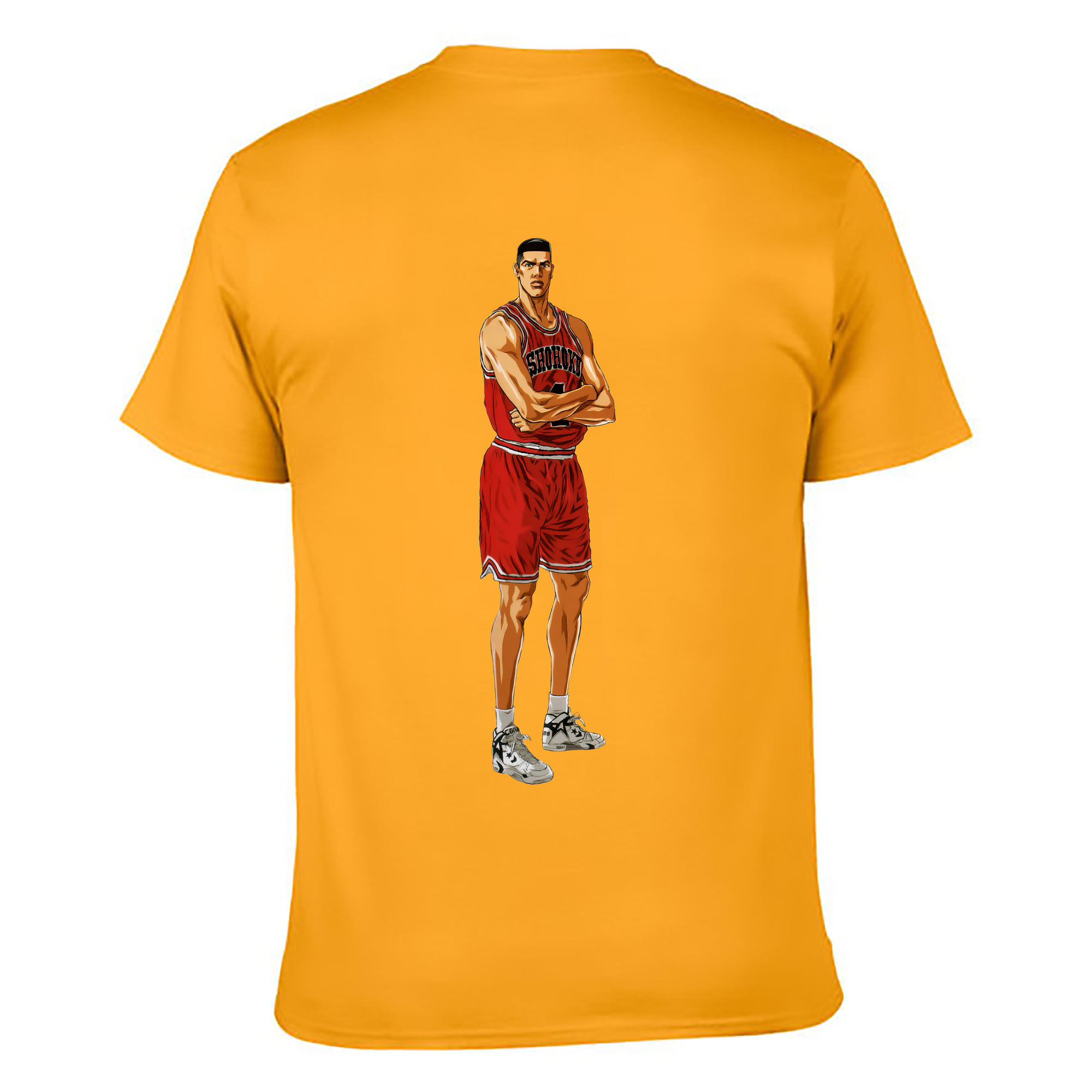 （画像用） SLAM DUNK／スラムダンク 綿100％ メンズ半袖Tシャツ（バックプリント） 通気性