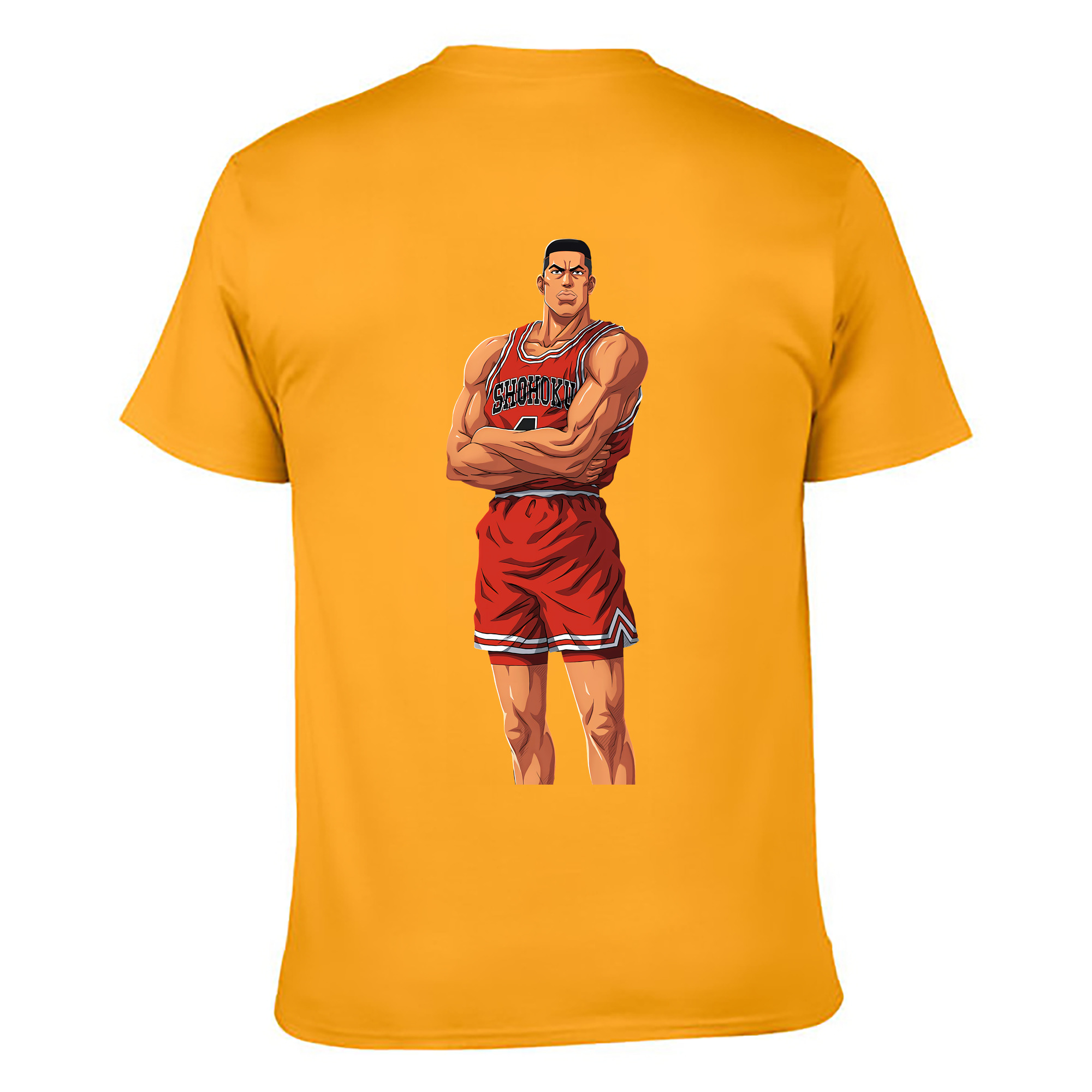 （画像用） SLAM DUNK／スラムダンク 綿100％ メンズ半袖Tシャツ（バックプリント） 通気性