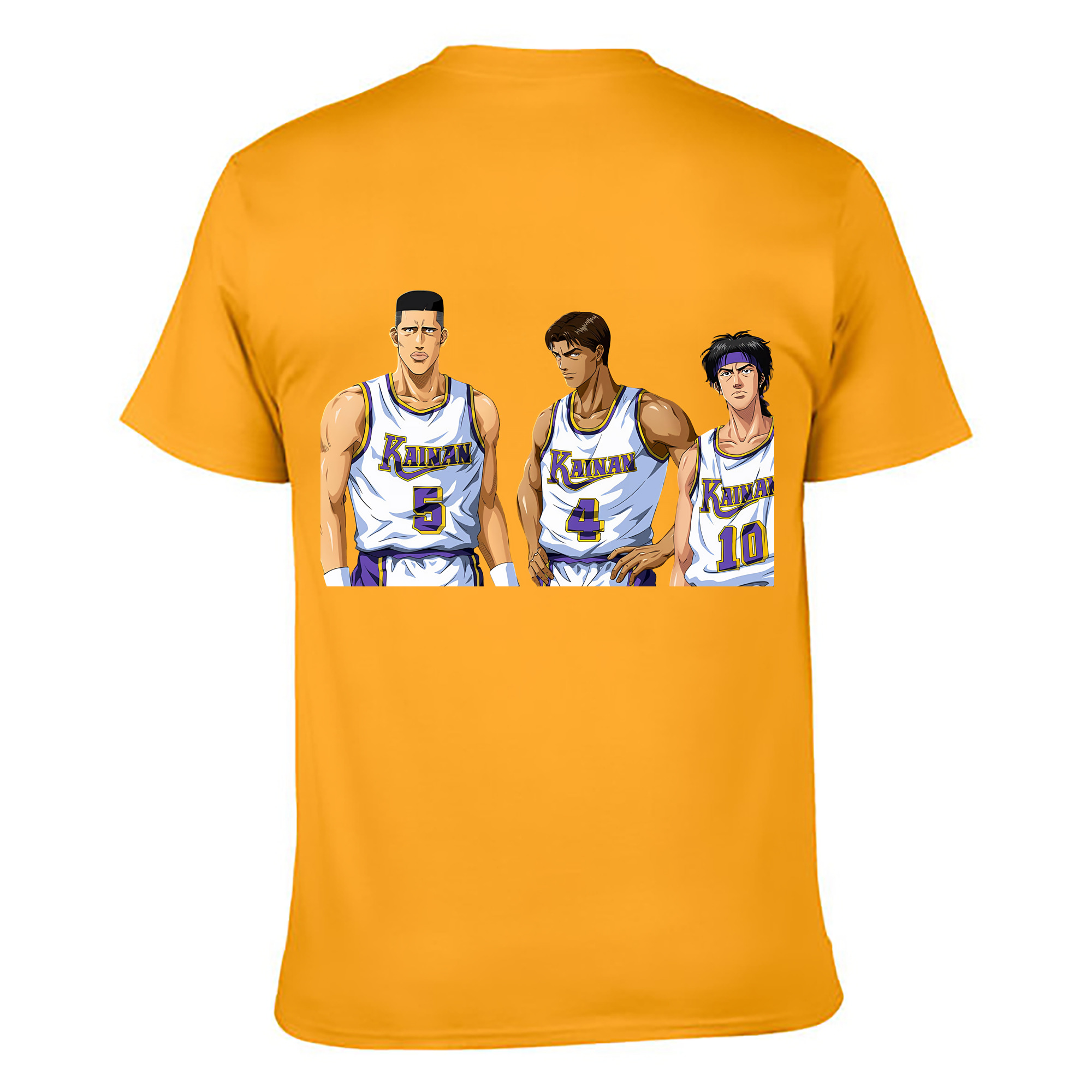 （画像用） SLAM DUNK／スラムダンク 綿100％ メンズ半袖Tシャツ（バックプリント） 通気性