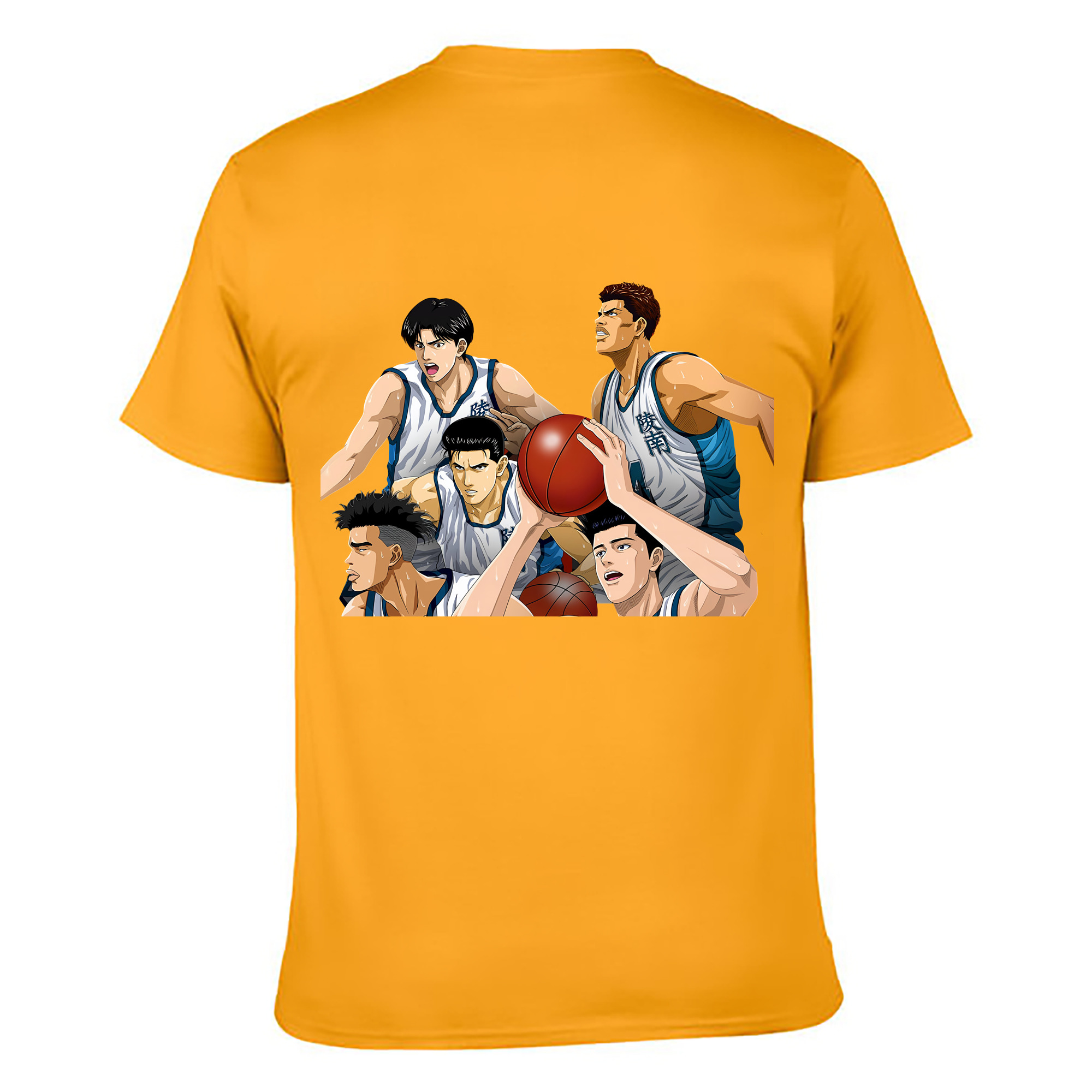 （画像用） SLAM DUNK／スラムダンク 綿100％ メンズ半袖Tシャツ（バックプリント） 通気性