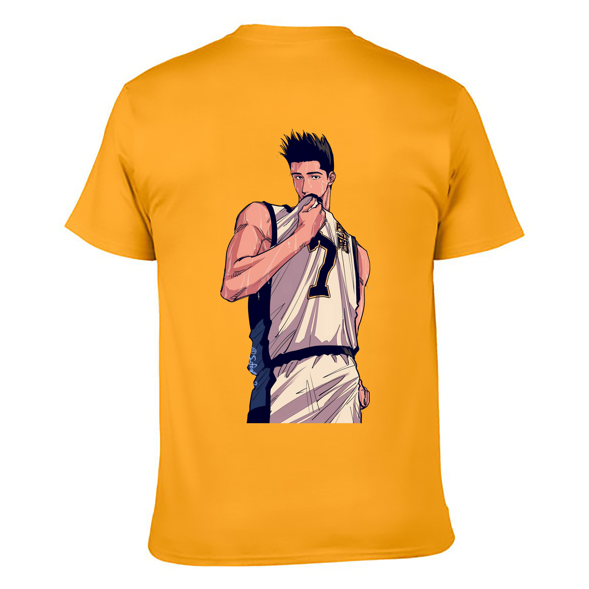 （画像用） SLAM DUNK／スラムダンク 綿100％ メンズ半袖Tシャツ（バックプリント） 通気性