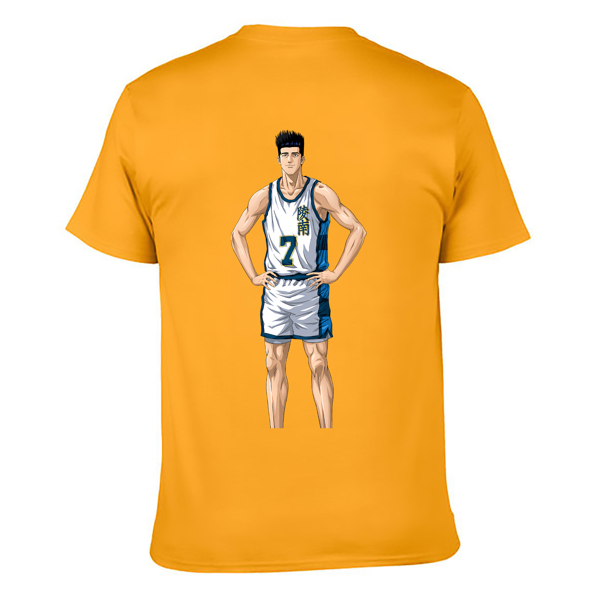 （画像用） SLAM DUNK／スラムダンク 綿100％ メンズ半袖Tシャツ（バックプリント） 通気性