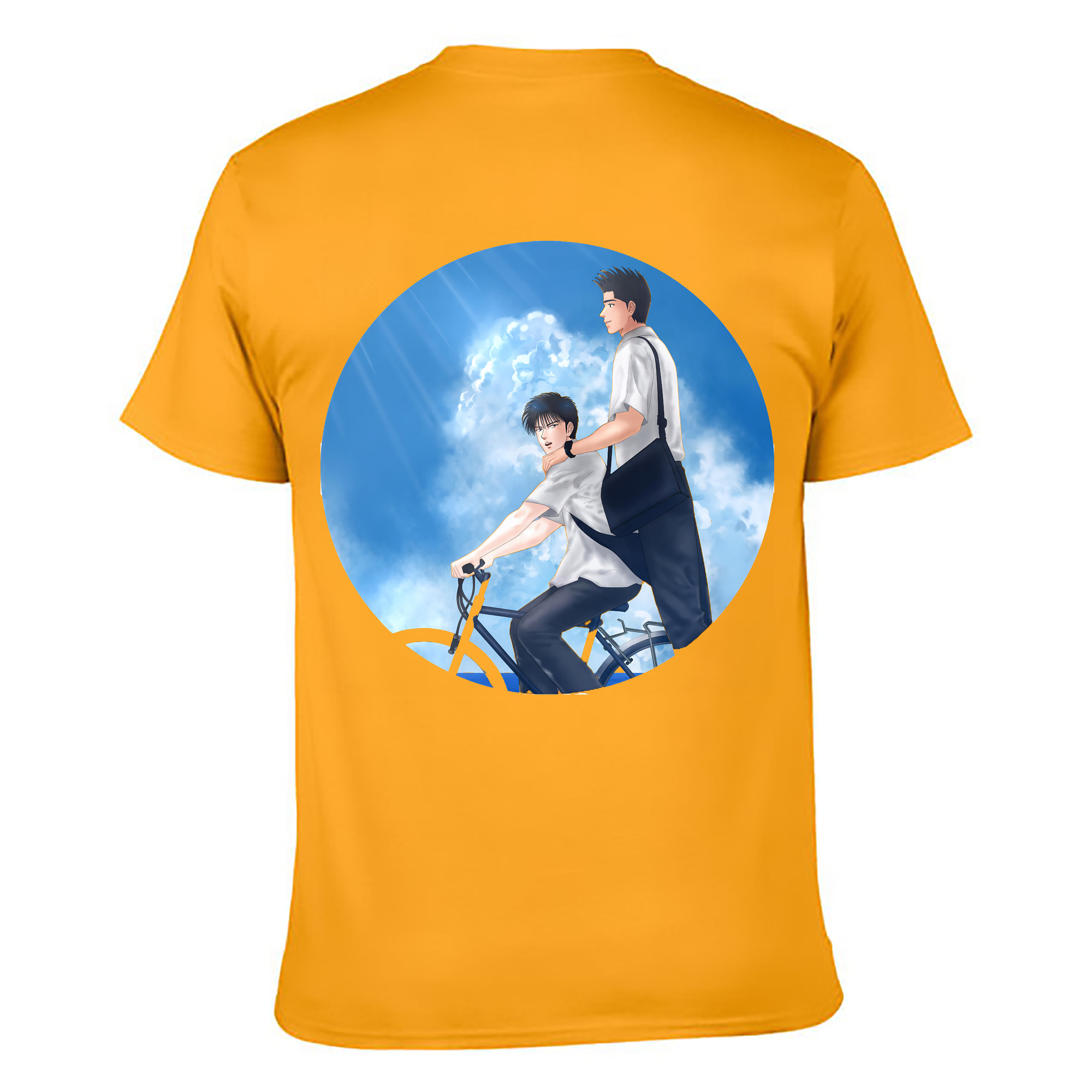 （画像用） SLAM DUNK／スラムダンク 綿100％ メンズ半袖Tシャツ（バックプリント） 通気性