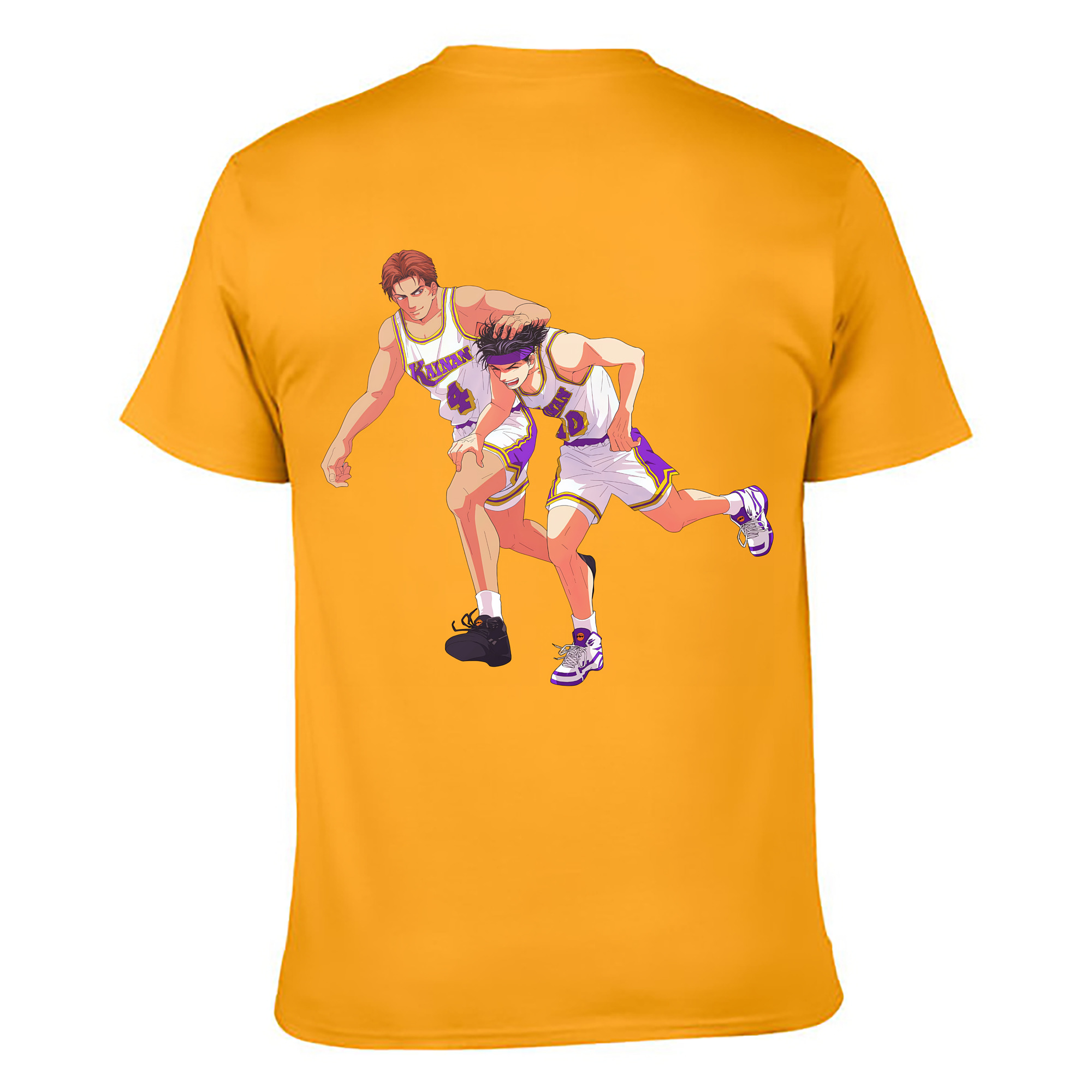 （画像用） SLAM DUNK／スラムダンク 綿100％ メンズ半袖Tシャツ（バックプリント） 通気性