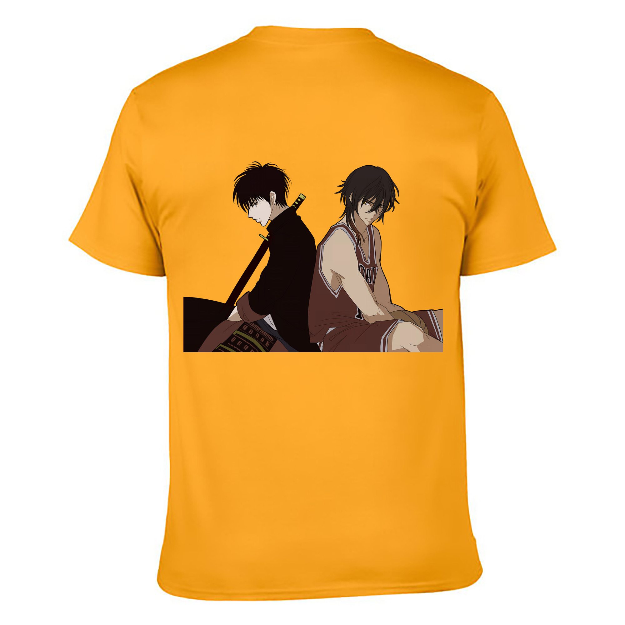 （画像用） SLAM DUNK／スラムダンク 綿100％ メンズ半袖Tシャツ（バックプリント） 通気性