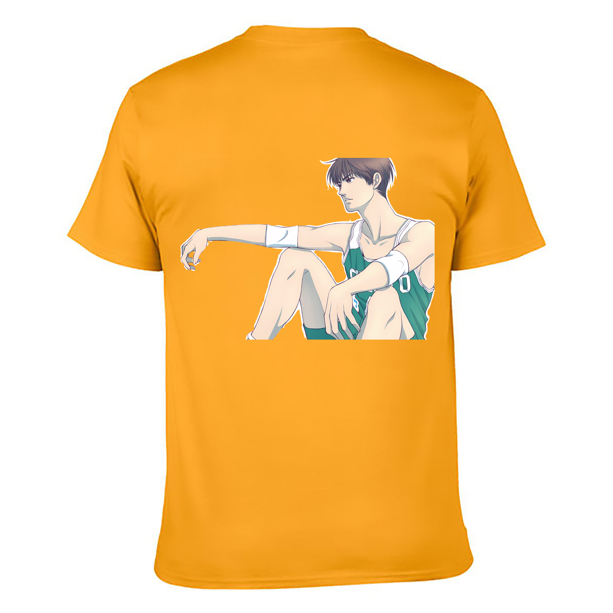 （画像用） SLAM DUNK／スラムダンク 綿100％ メンズ半袖Tシャツ（バックプリント） 通気性